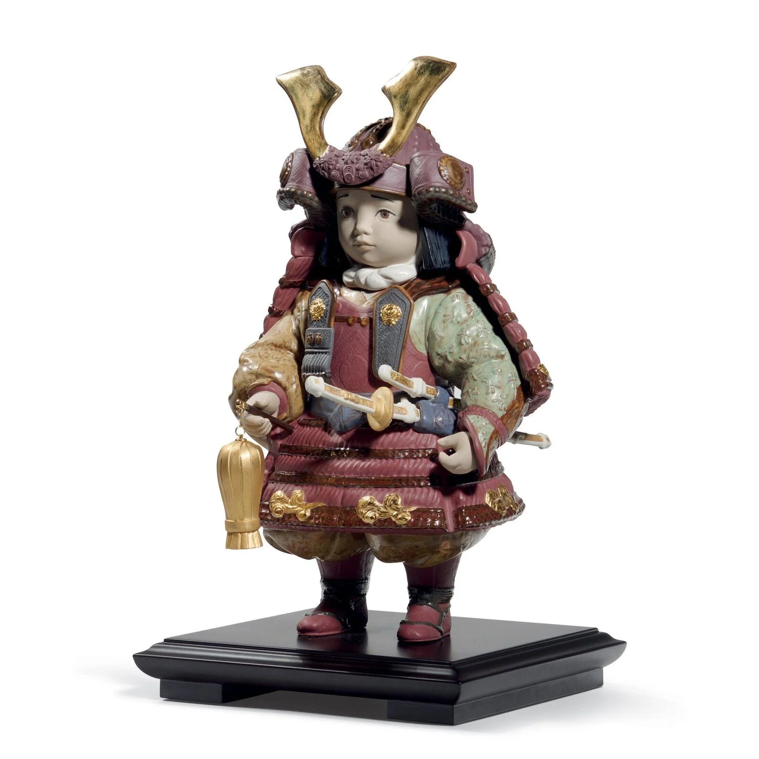 LLADRO' Figurina Bambino Samurai Lustro Oro Edizione Limitata 35x21cm Porcellana - Image 2