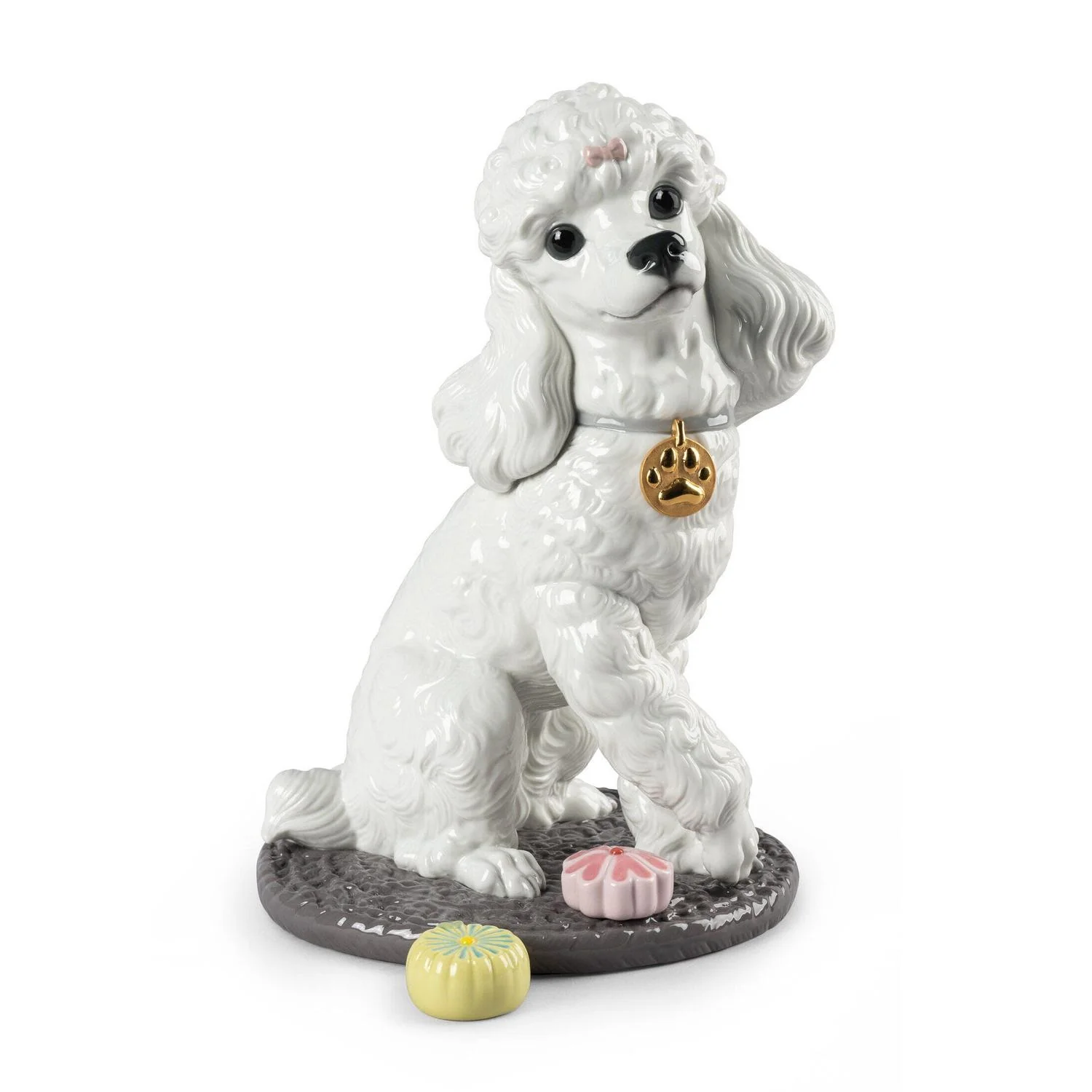 LLADRO' Figurina Barboncino con Mochis 33x22cm Porcellana
