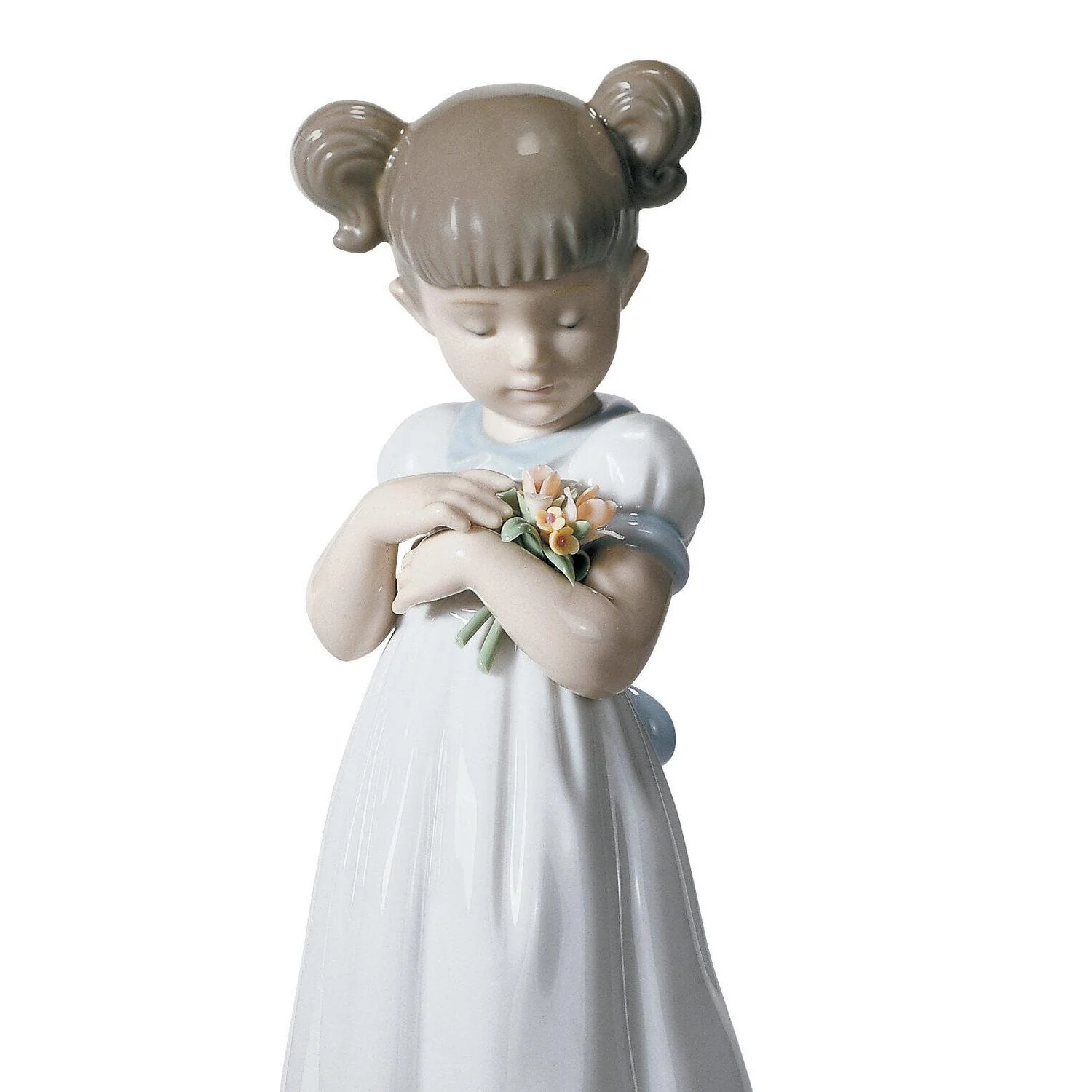 LLADRO' Figurina Bimba Fiori per la Mamma 21x7cm Porcellana - Image 2