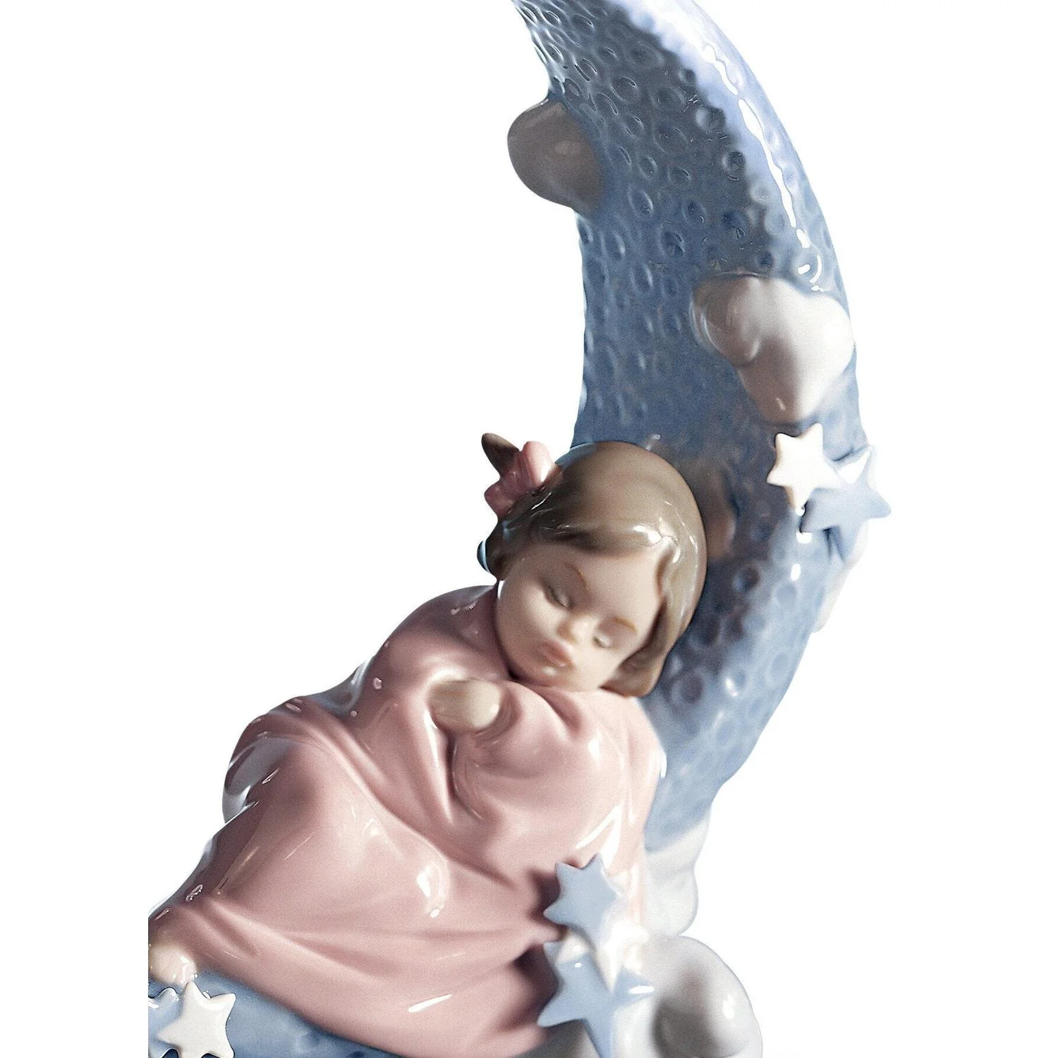 LLADRO' Figurina Bimba la Ninna Nanna Della Luna 20x16cm Porcellana - Image 2