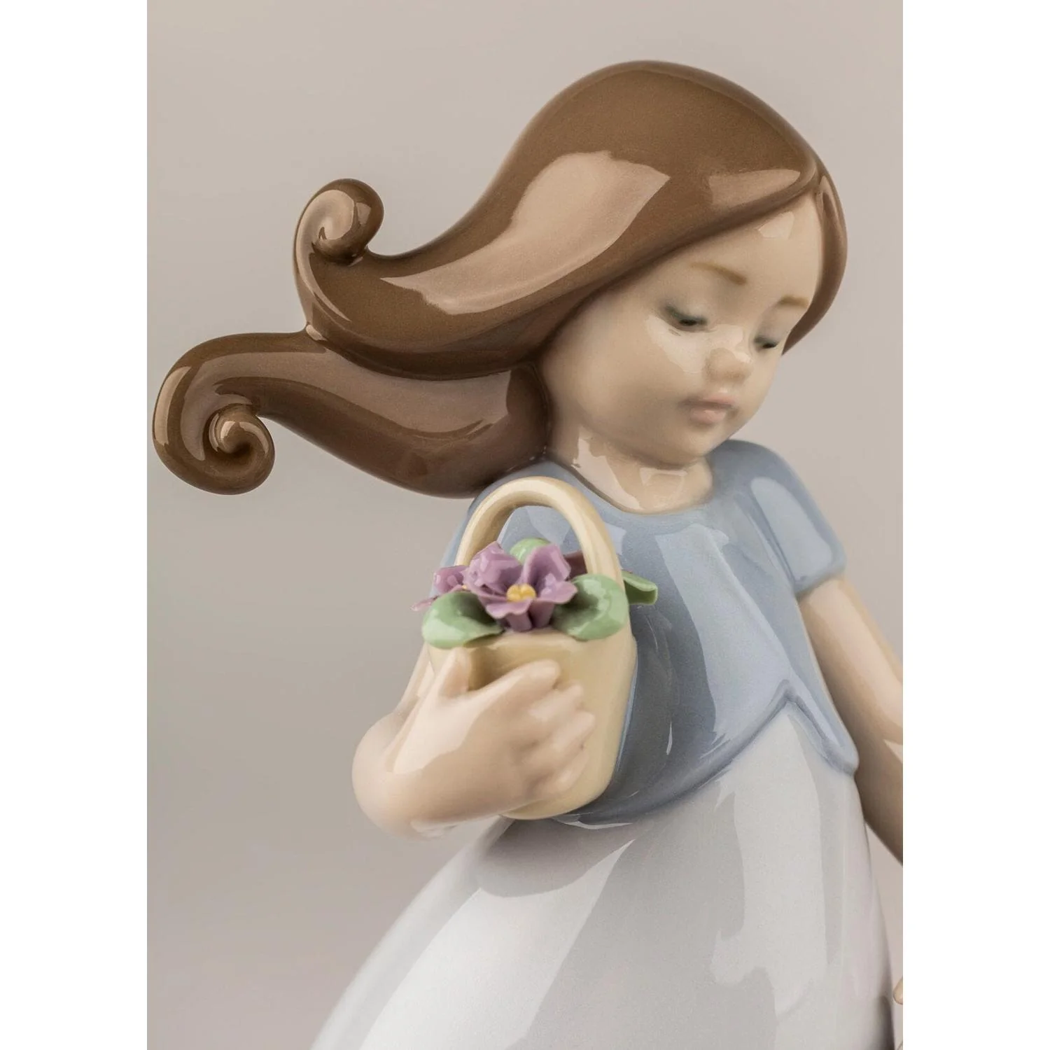 LLADRO' Figurina Bimba Piccola Viola 17x9cm Porcellana - Image 5