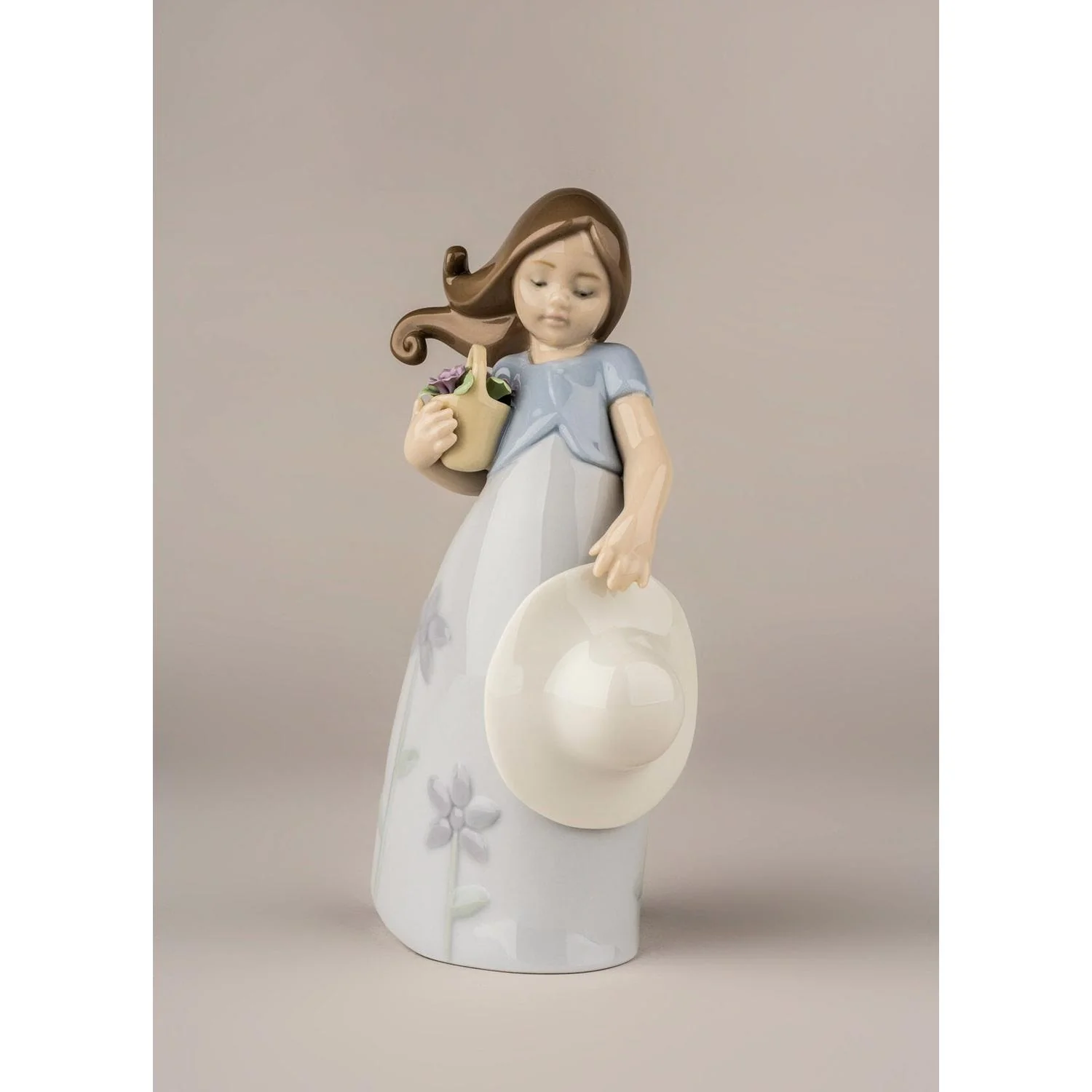 LLADRO' Figurina Bimba Piccola Viola 17x9cm Porcellana - Image 7