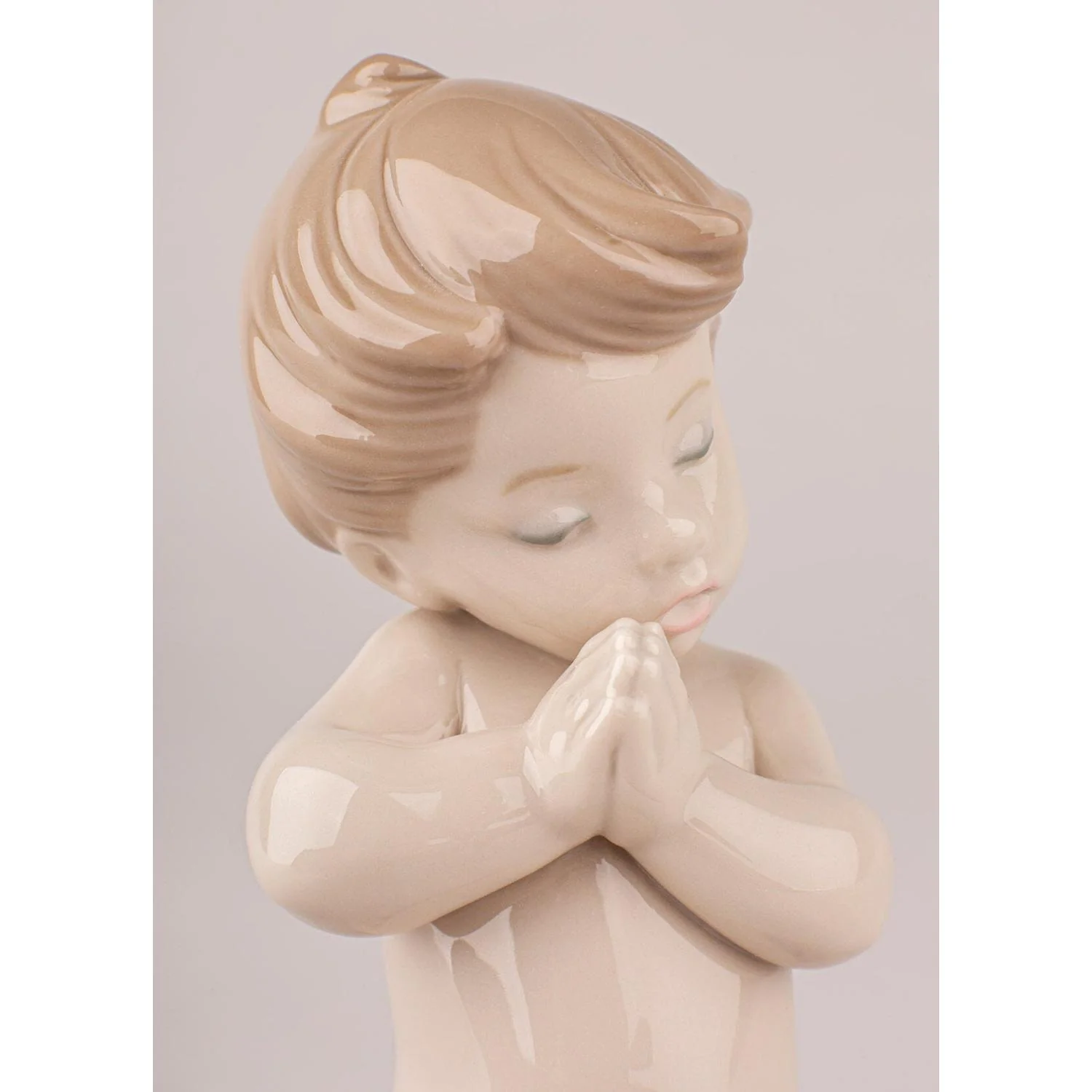 LLADRO' Figurina Bimbo Che Prega 13x7cm Porcellana - Image 6