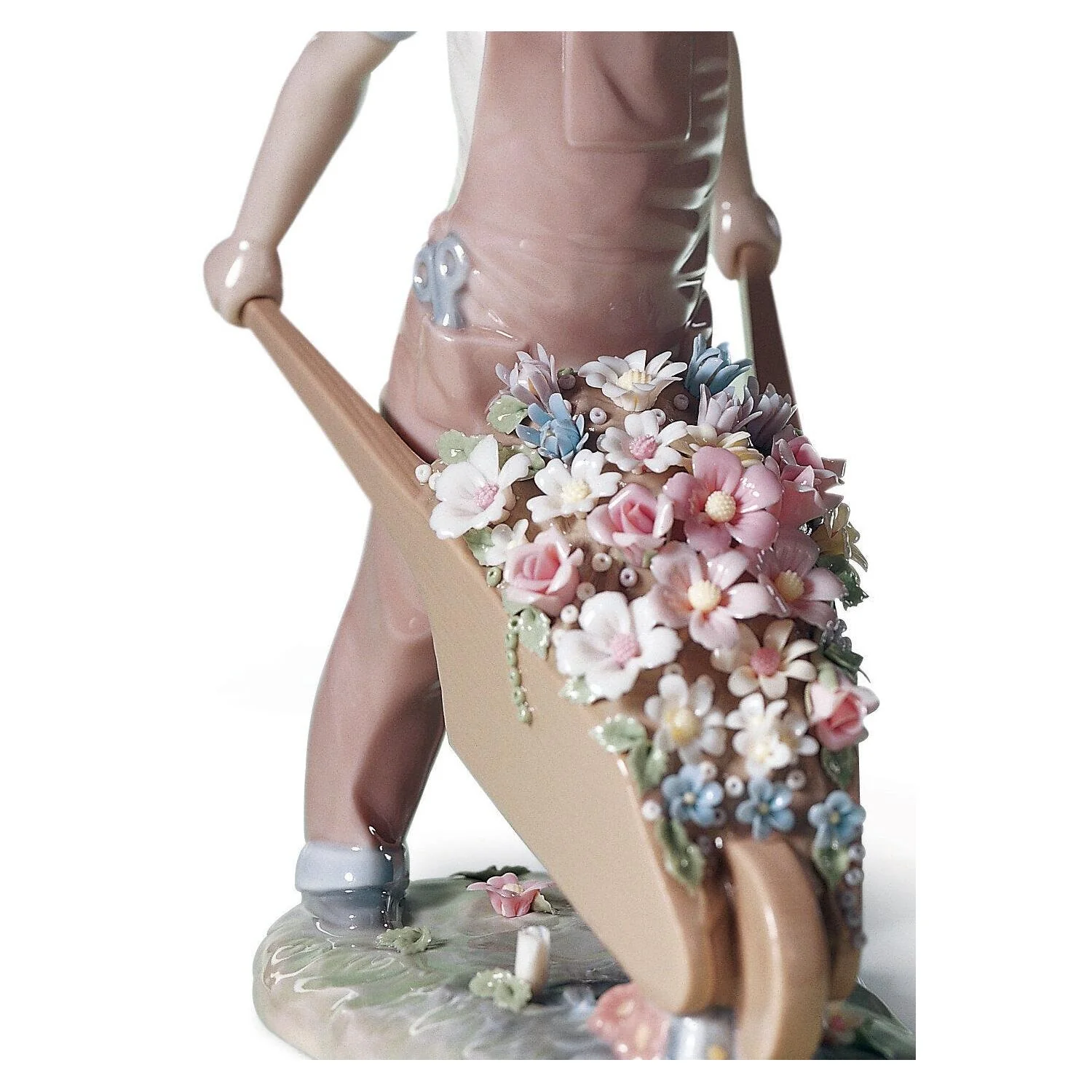 LLADRO' Figurina Bimbo con Fiori 23x14cm Porcellana - Image 5