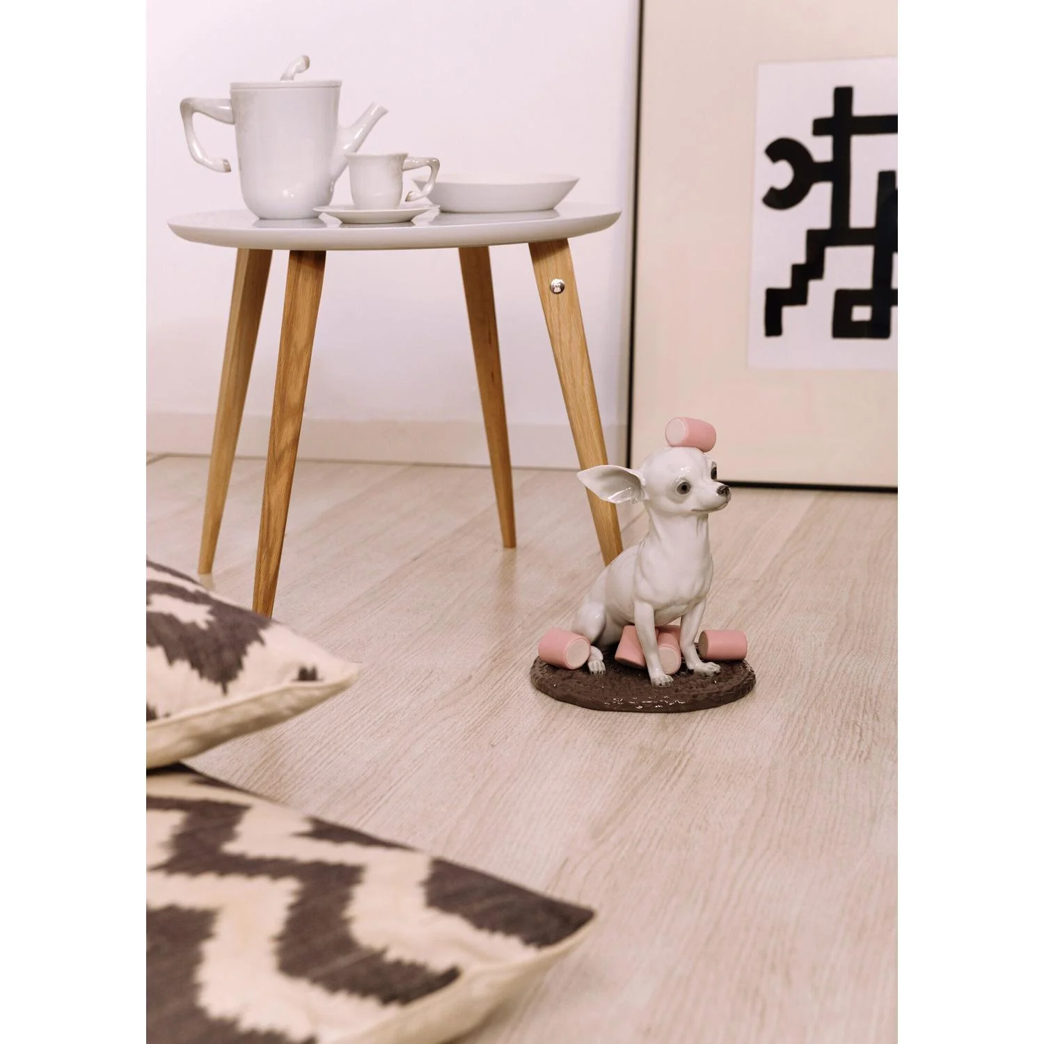 LLADRO' Figurina Chihuahua con Marshmallows 24x20cm Porcellana - Image 4