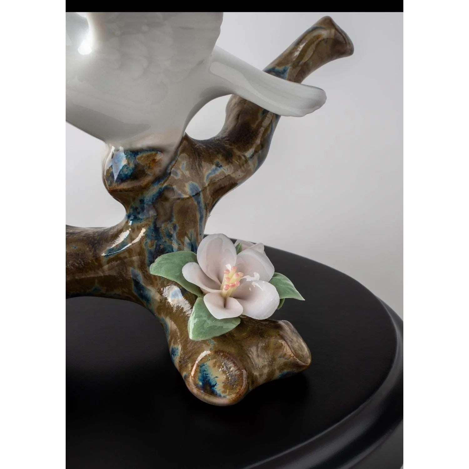 LLADRO' Figurina Colombe Su Ciliegio 11x14cm Porcellana - Image 5