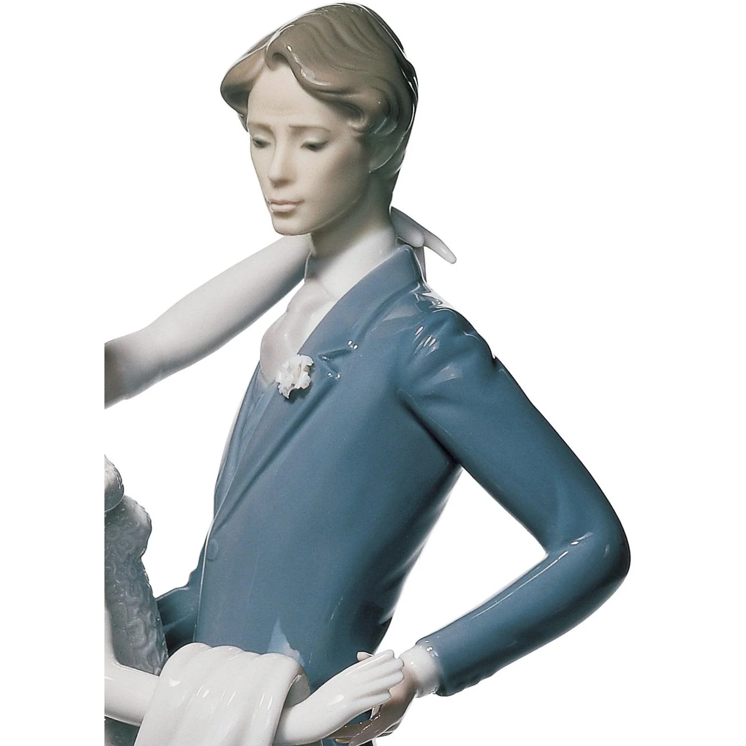 LLADRO' Figurina Coppia Ballo di Nozze 37x16cm Porcellana - Image 4