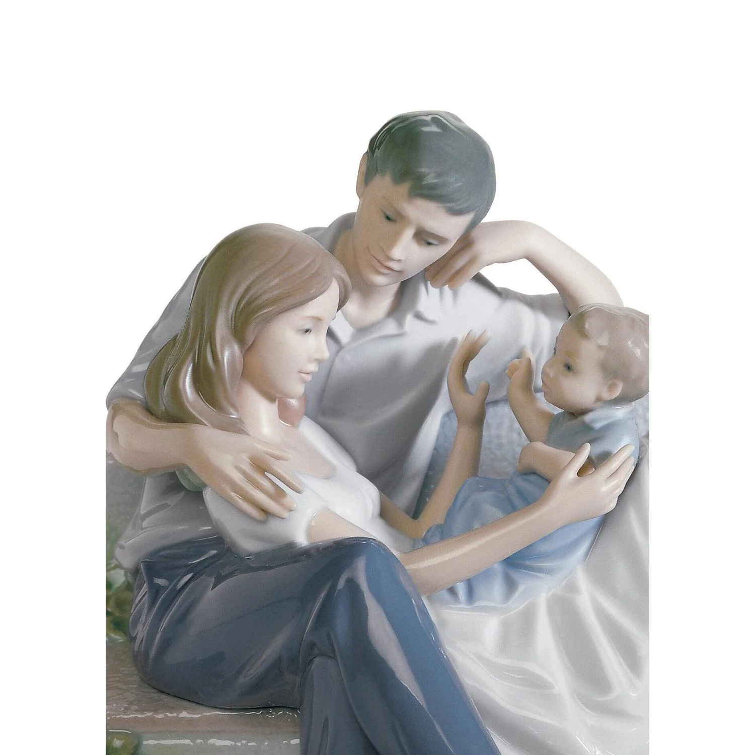 LLADRO' Figurina Coppia Insieme e Felici 19x23cm Porcellana - Image 4