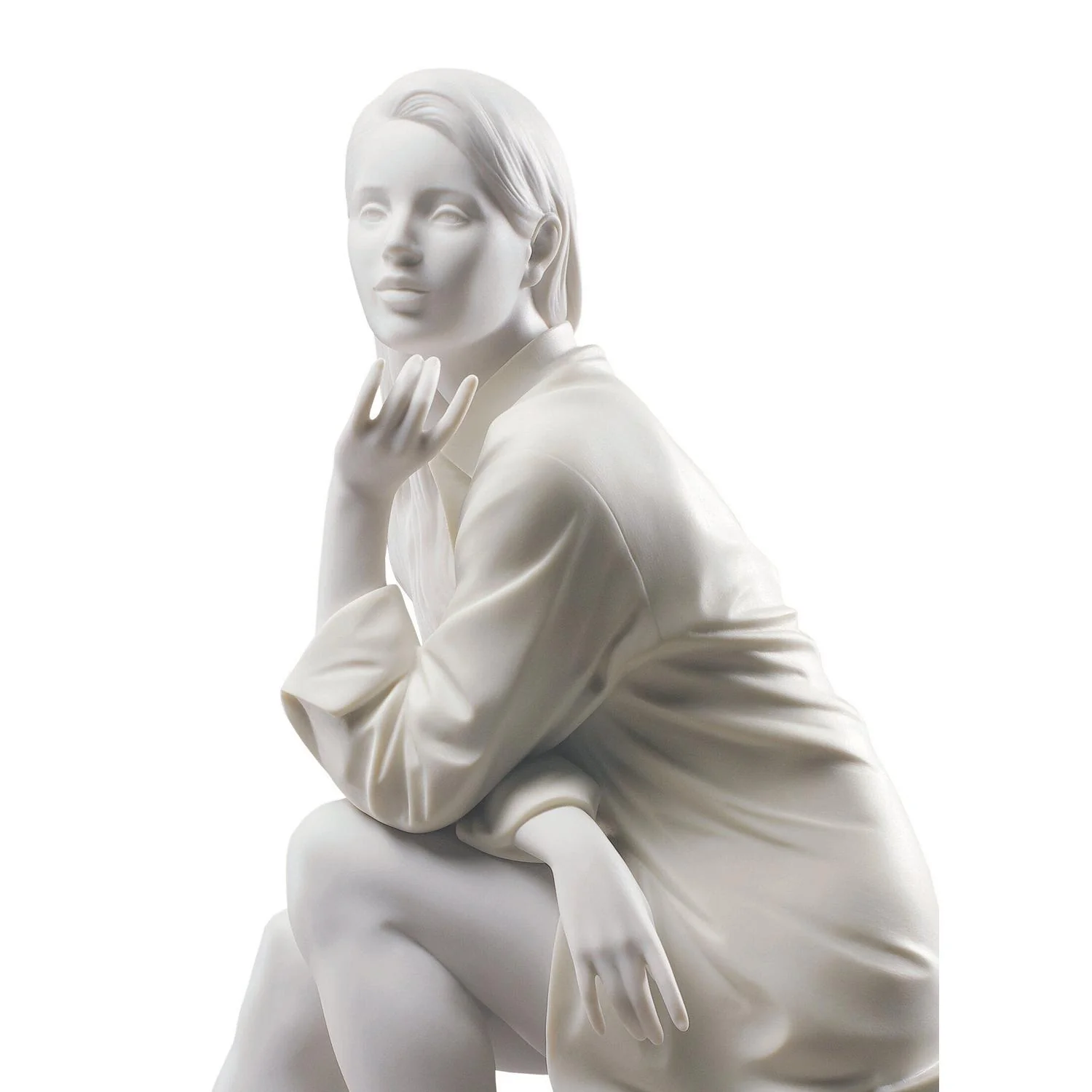 LLADRO' Figurina Donna Un Momento di Tranquillità 37x17cm Porcellana - Image 5