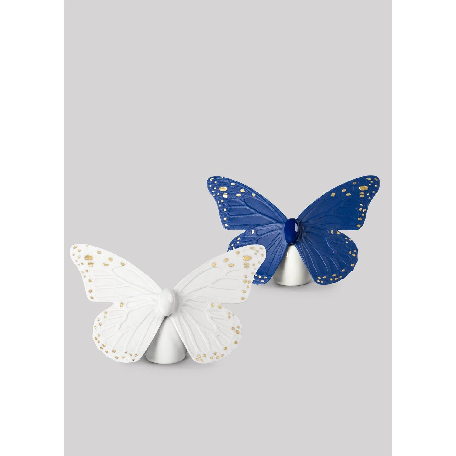 LLADRO' Figurina Farfalla Azzurro e Oro 9x14cm Porcellana - Image 5