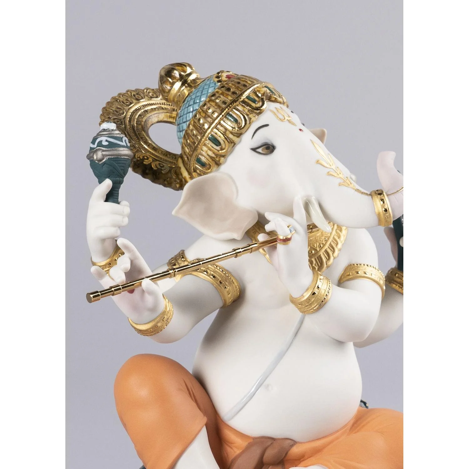 LLADRO' Figurina Ganesha con Bansuri Edizione Limitata 23x19cm Porcellana - Image 2