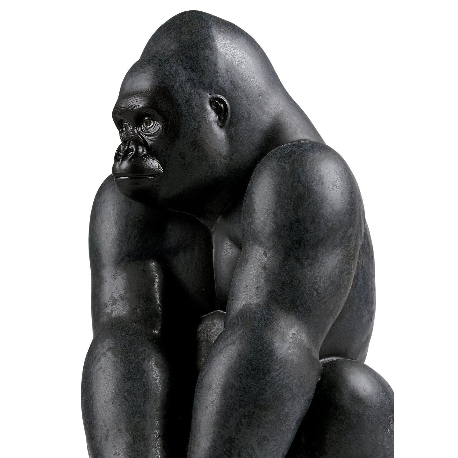 LLADRO' Figurina Gorilla 36x22cm Porcellana - Image 6