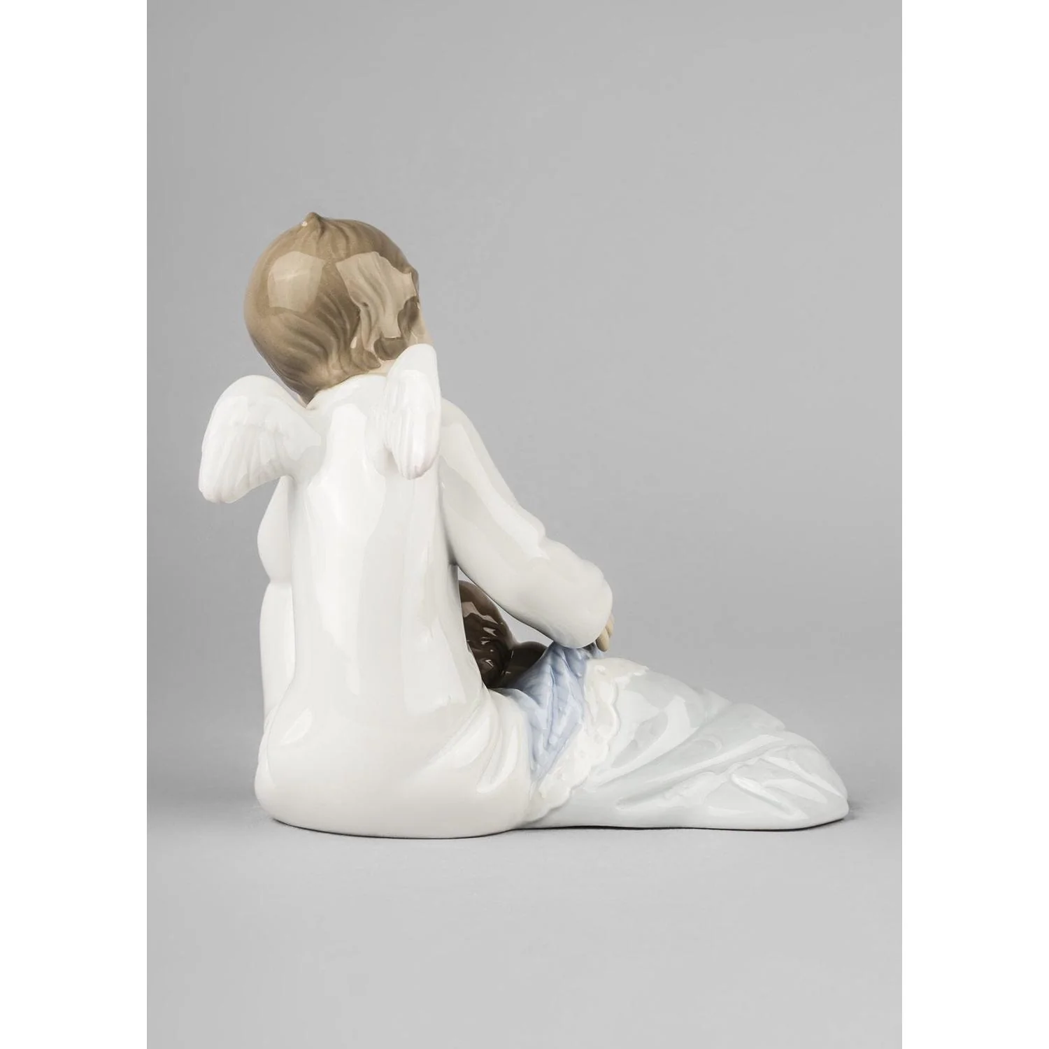LLADRO' Figurina Il Mio Angelo Custode Blu 14x14cm Porcellana - Image 3