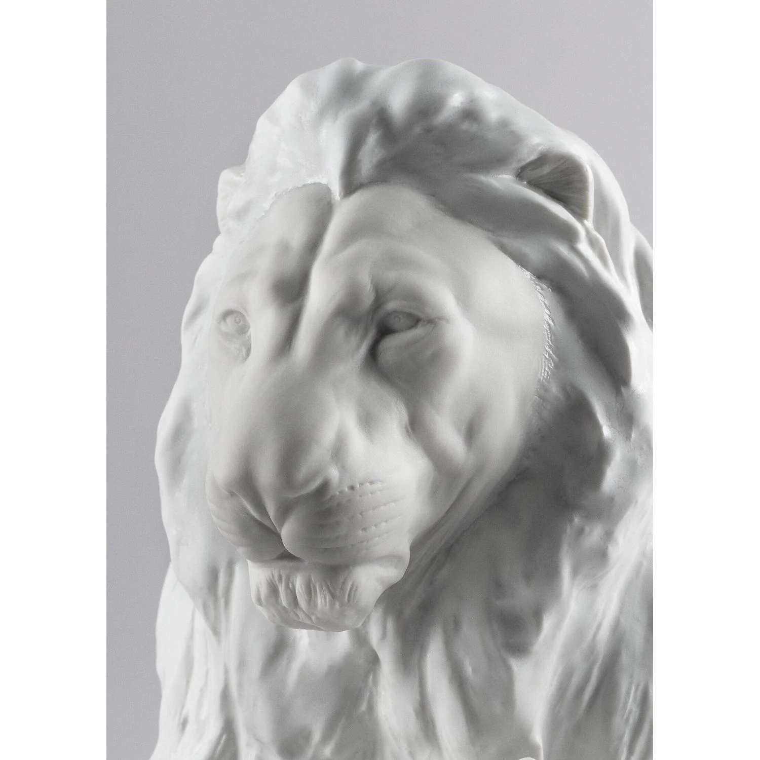 LLADRO' Figurina Leone con Cucciolo 21x44cm Porcellana - Image 5
