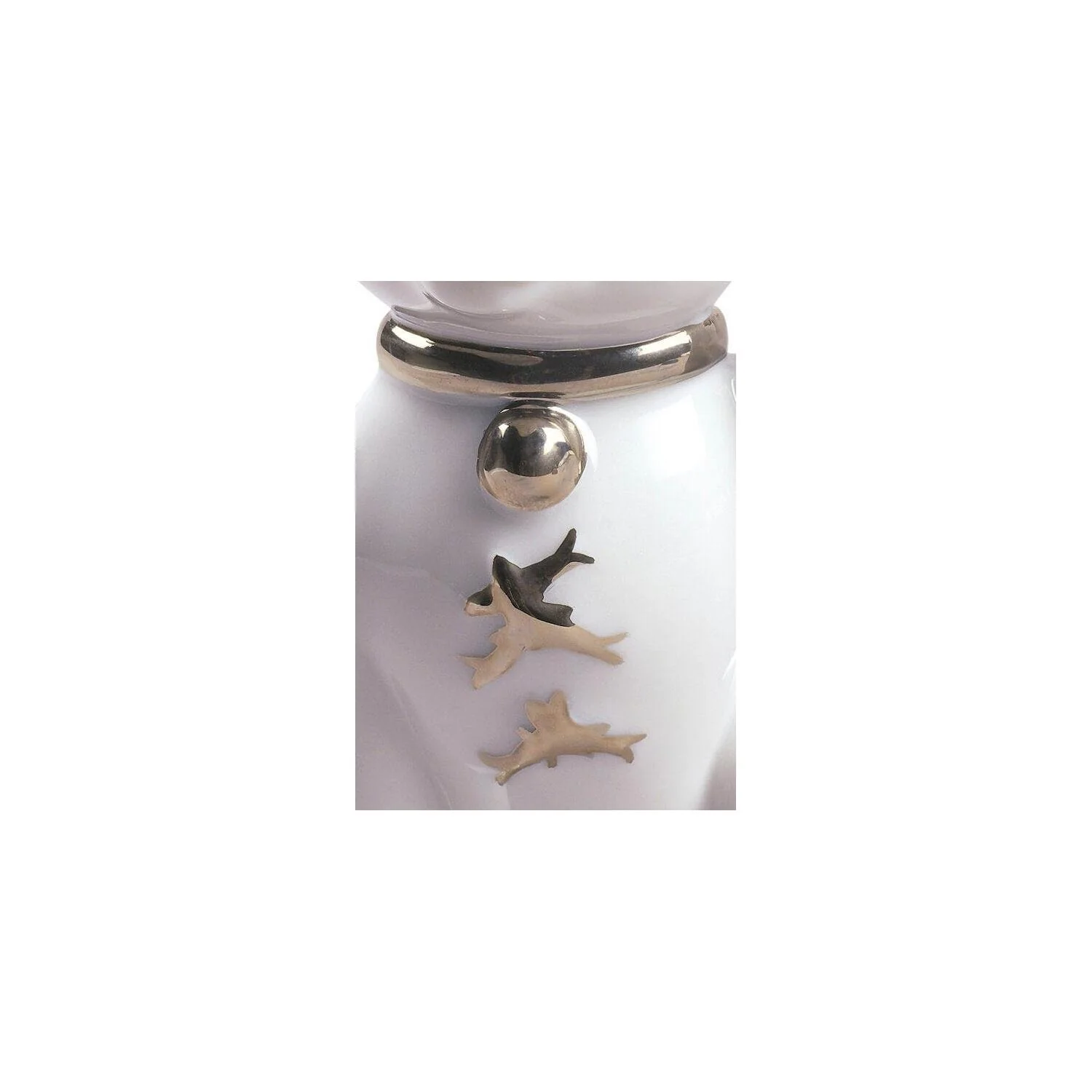 LLADRO' Figurina Maneki Neko Lustro Argento 11x6cm Porcellana - Image 2