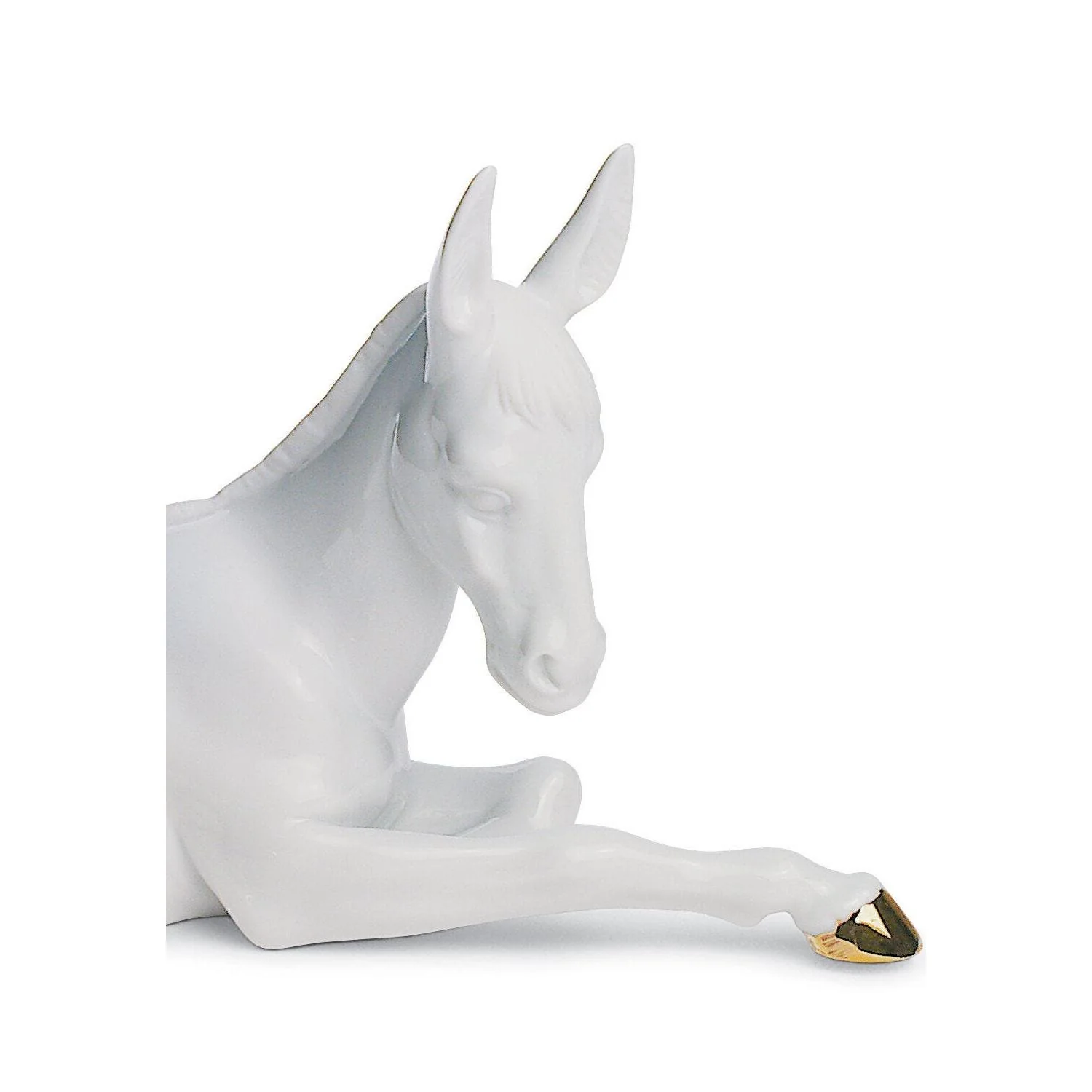 LLADRO' Figurina Natività Asino Lustro Oro 12x22cm Porcellana - Image 3
