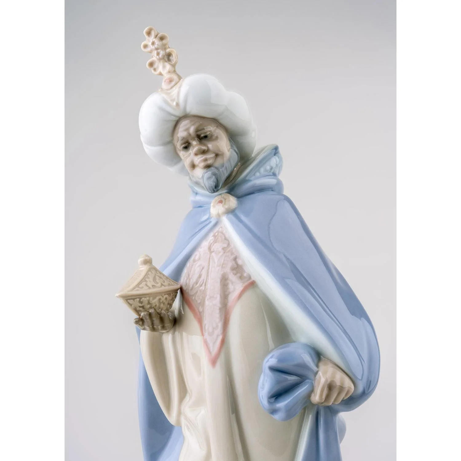 LLADRO' Figurina Natività Re Baldassarre II 33x15cm Porcellana - Image 3