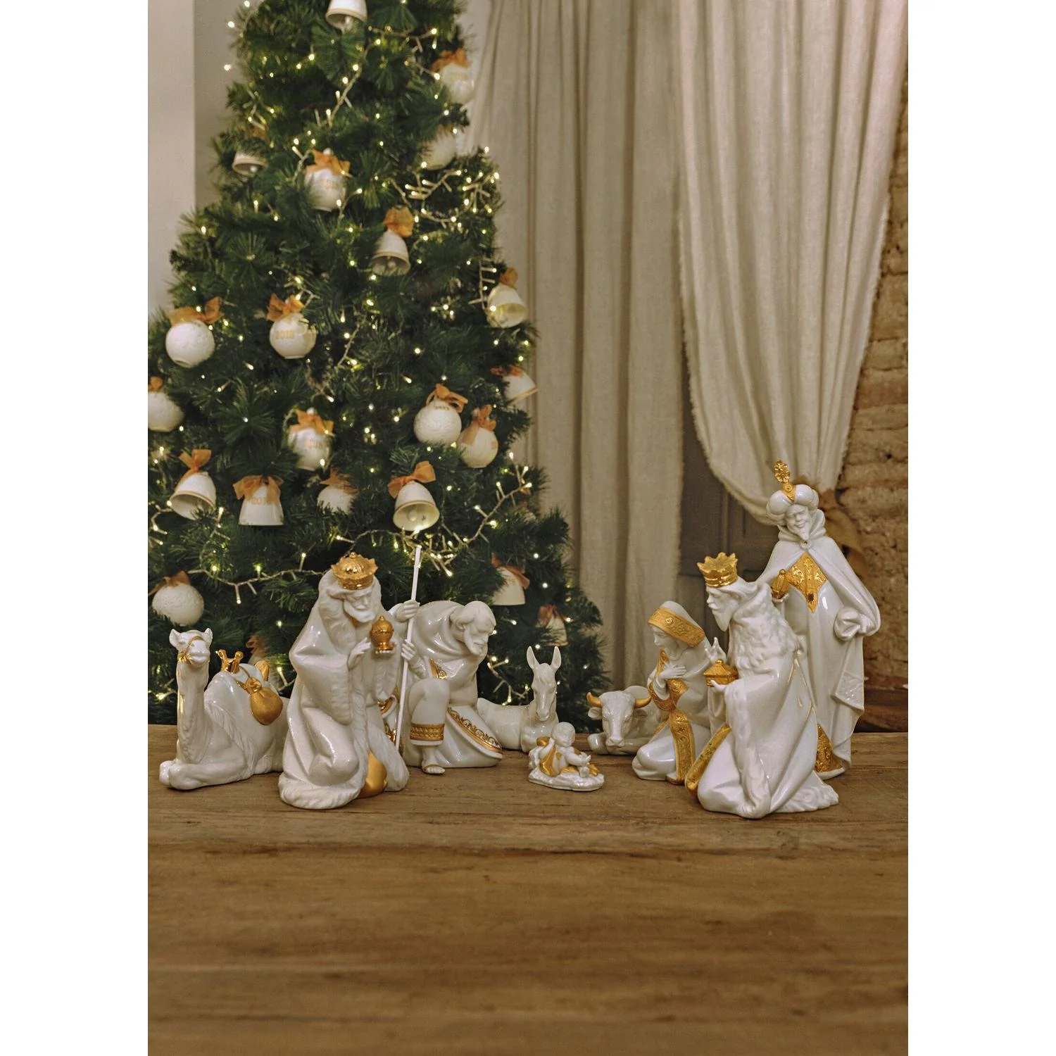 LLADRO' Figurina Natività Re Baldassarre Lustro Oro 33x15cm Porcellana - Image 2