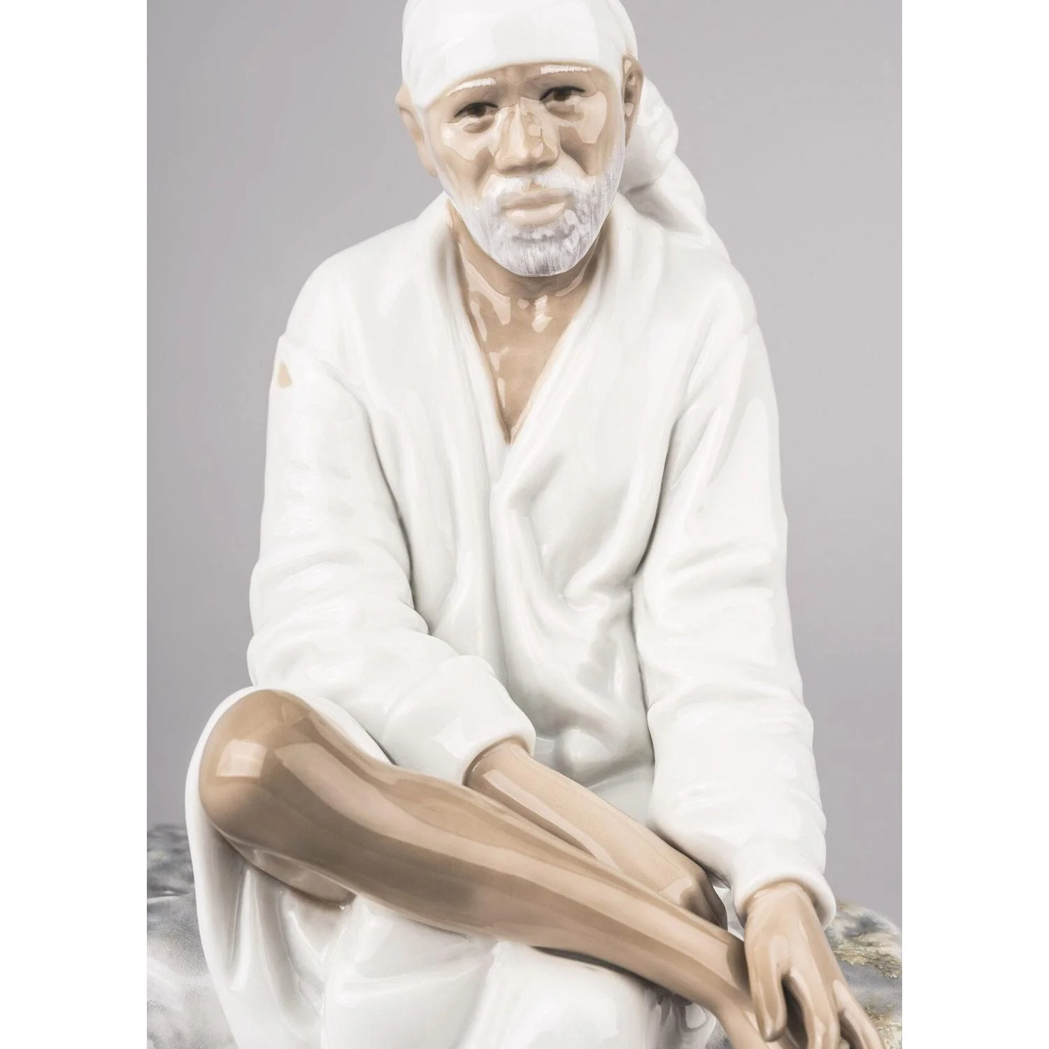 LLADRO' Figurina Sai Baba 26x18cm Porcellana - Image 3