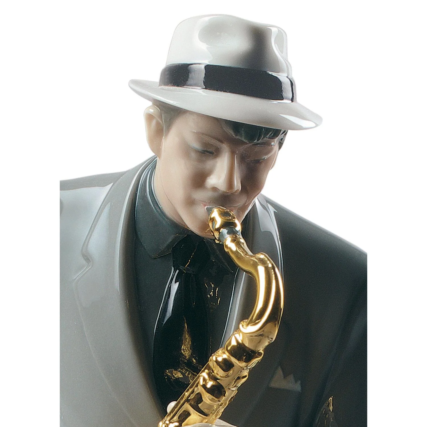 LLADRO' Figurina Sassofonista Jazz 29x23cm Porcellana - Image 3