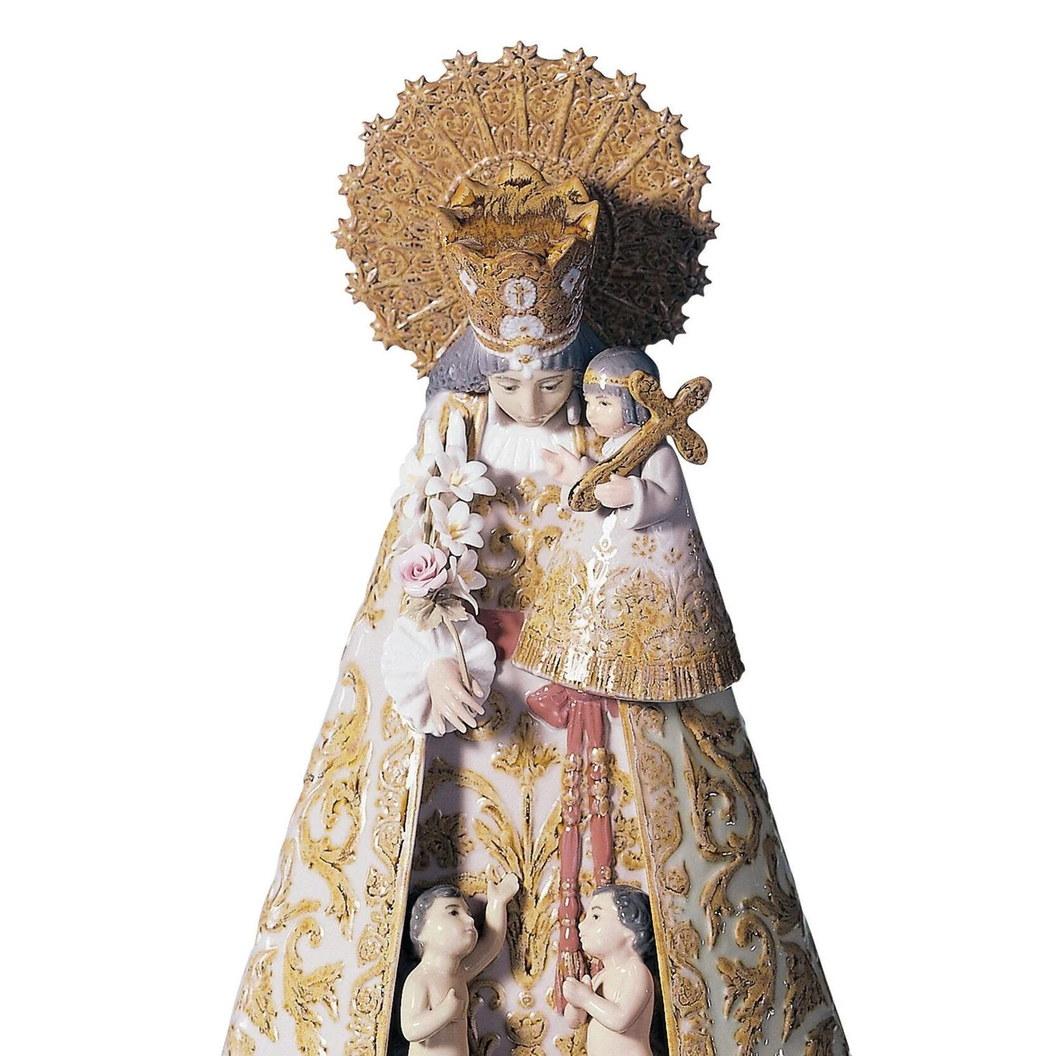 LLADRO' Figurina Vergine Degli Abbandonati Edizione Numerata 40x18cm Porcellana - Image 4