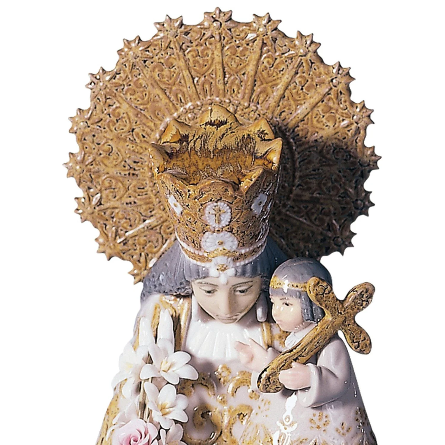 LLADRO' Figurina Vergine Degli Abbandonati Edizione Numerata 40x18cm Porcellana - Image 5