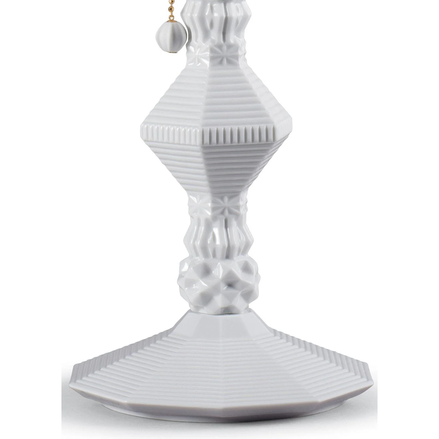 LLADRO' Lampada da Tavolo Belle De Nuit Bianco 57x20cm Porcellana - Image 5