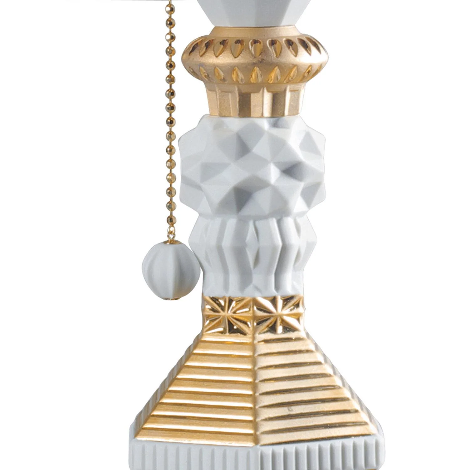 LLADRO' Lampada da Tavolo Belle De Nuit Lustro Oro 57x20cm Porcellana - Image 5