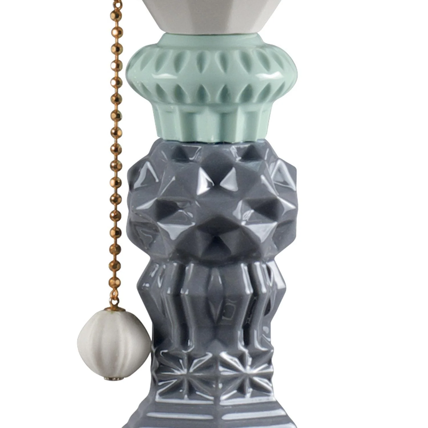 LLADRO' Lampada da Tavolo Belle De Nuit Nero 57x20cm Porcellana - Image 4