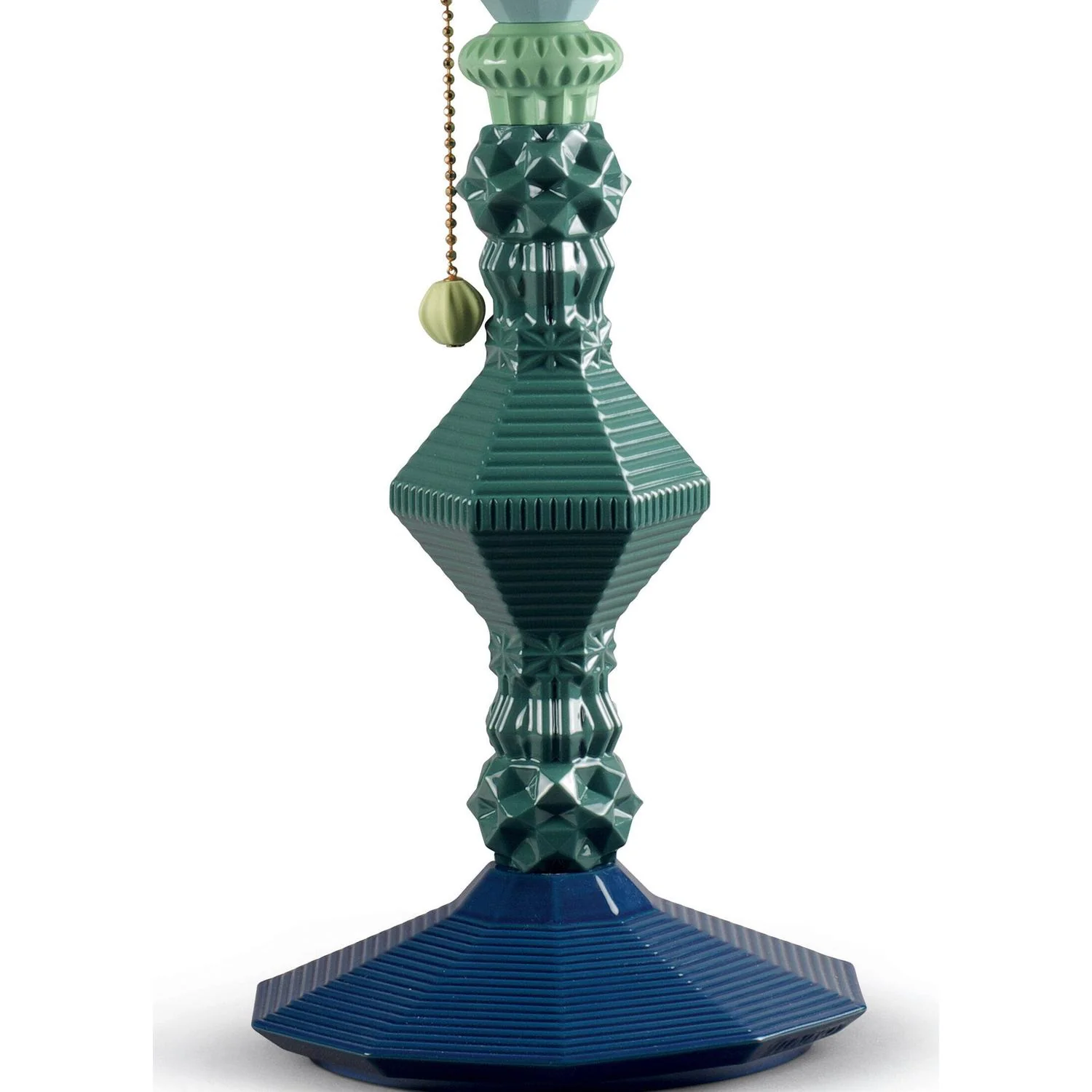 LLADRO' Lampada da Tavolo Belle De Nuit Verde 57x20cm Porcellana - Image 3
