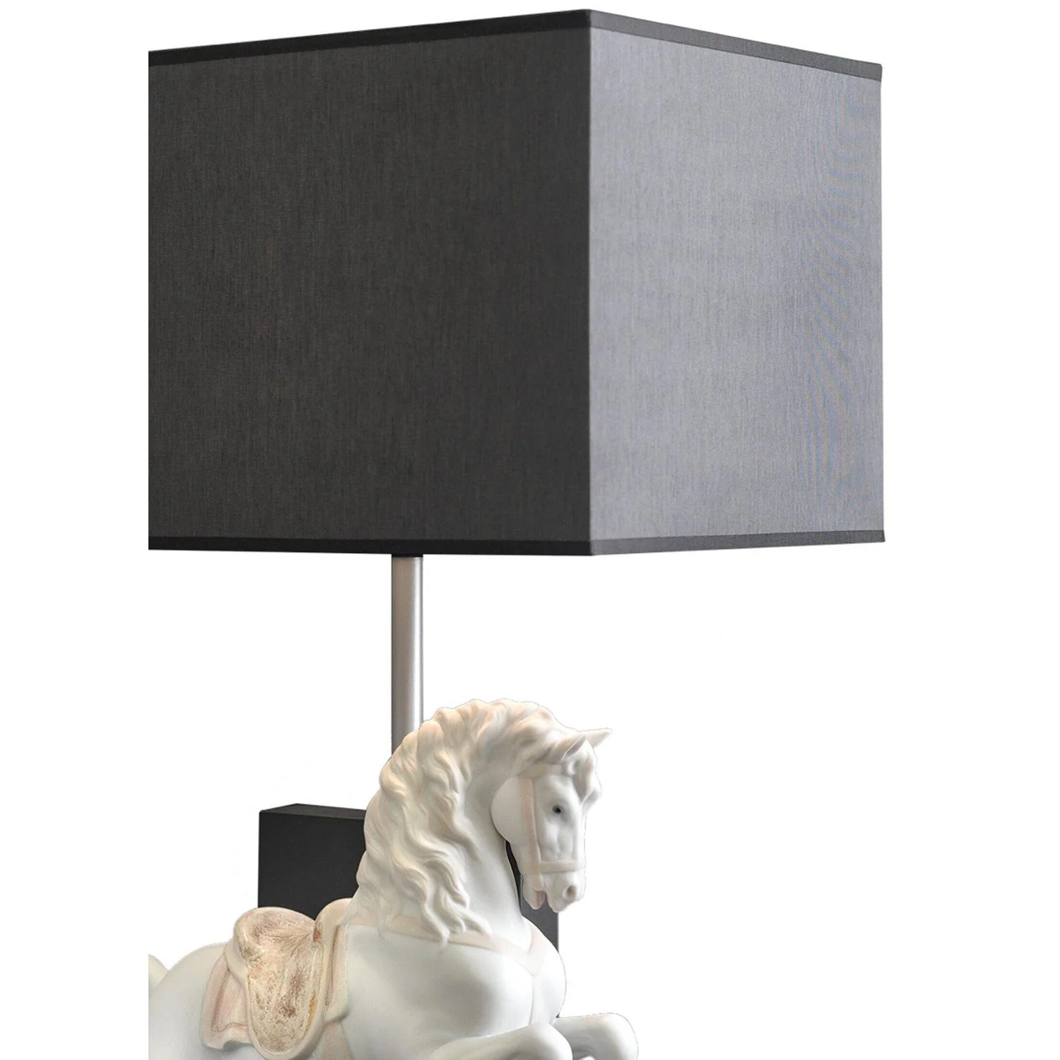 LLADRO' Lampada da Tavolo Cavallo in Courbette 53x30cm Porcellana - Image 7