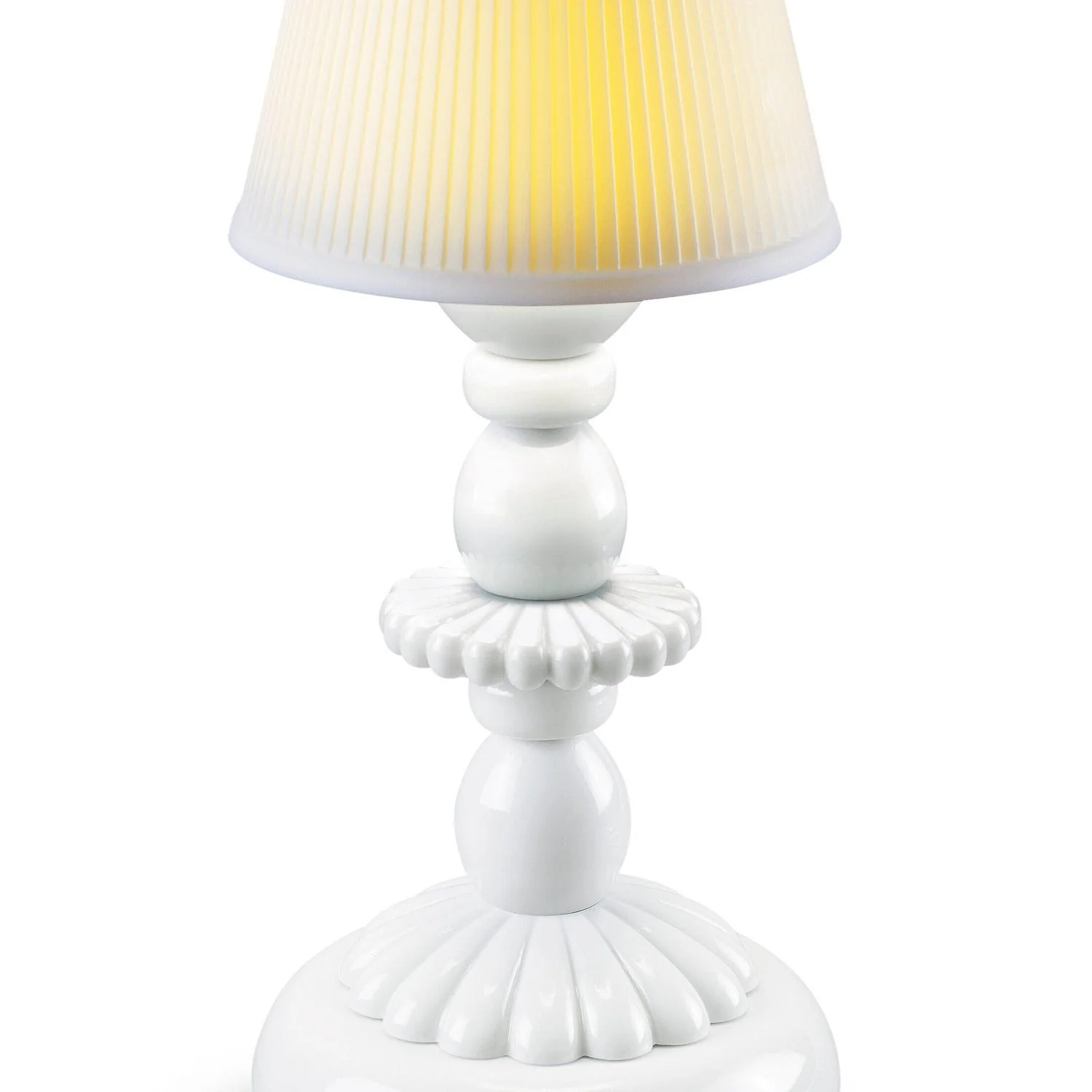 LLADRO' Lampada da Tavolo Firefly Lotus Bianco 28x12cm Porcellana - Image 2
