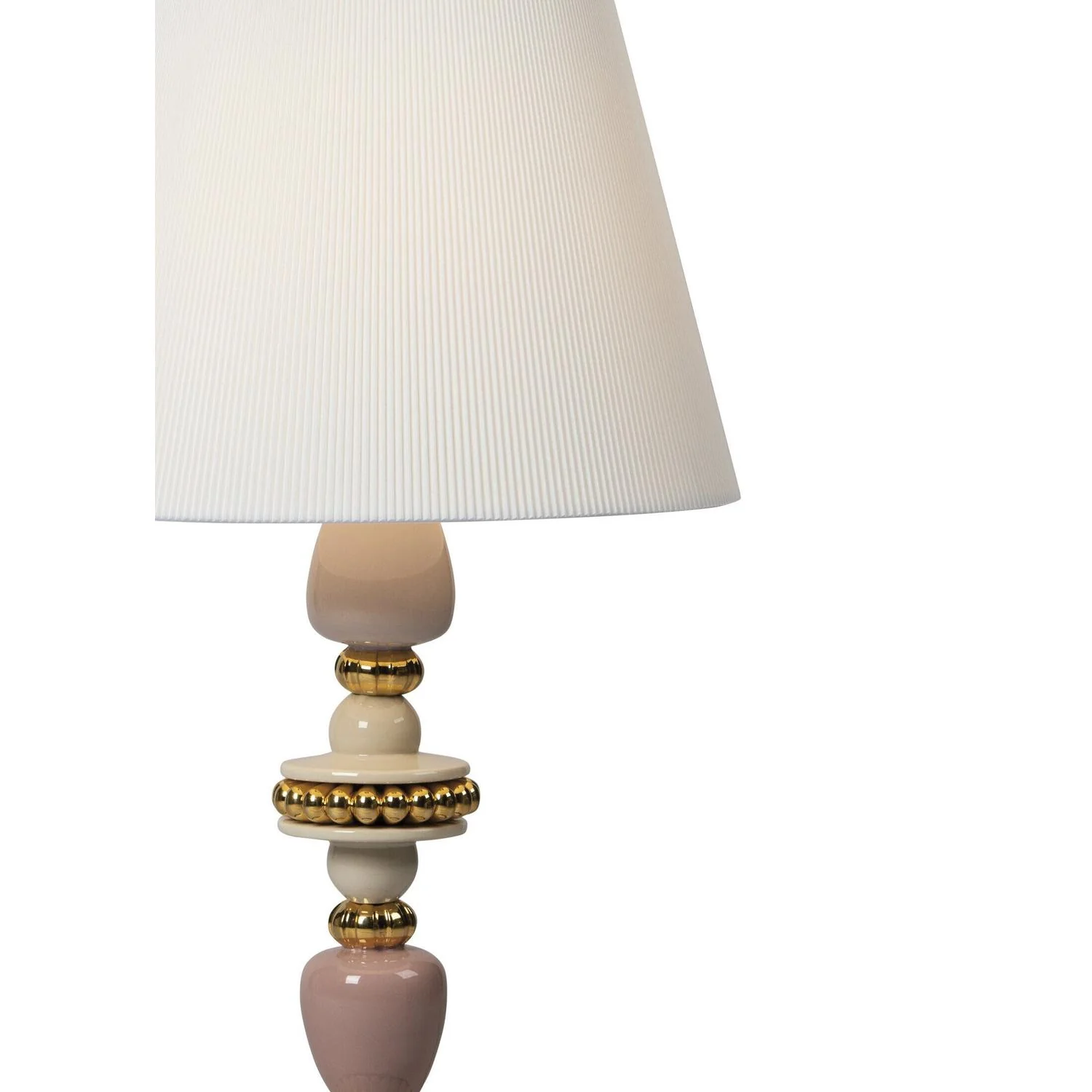 LLADRO' Lampada da Tavolo Firefly Rosa e Oro 68x35cm Porcellana - Image 2