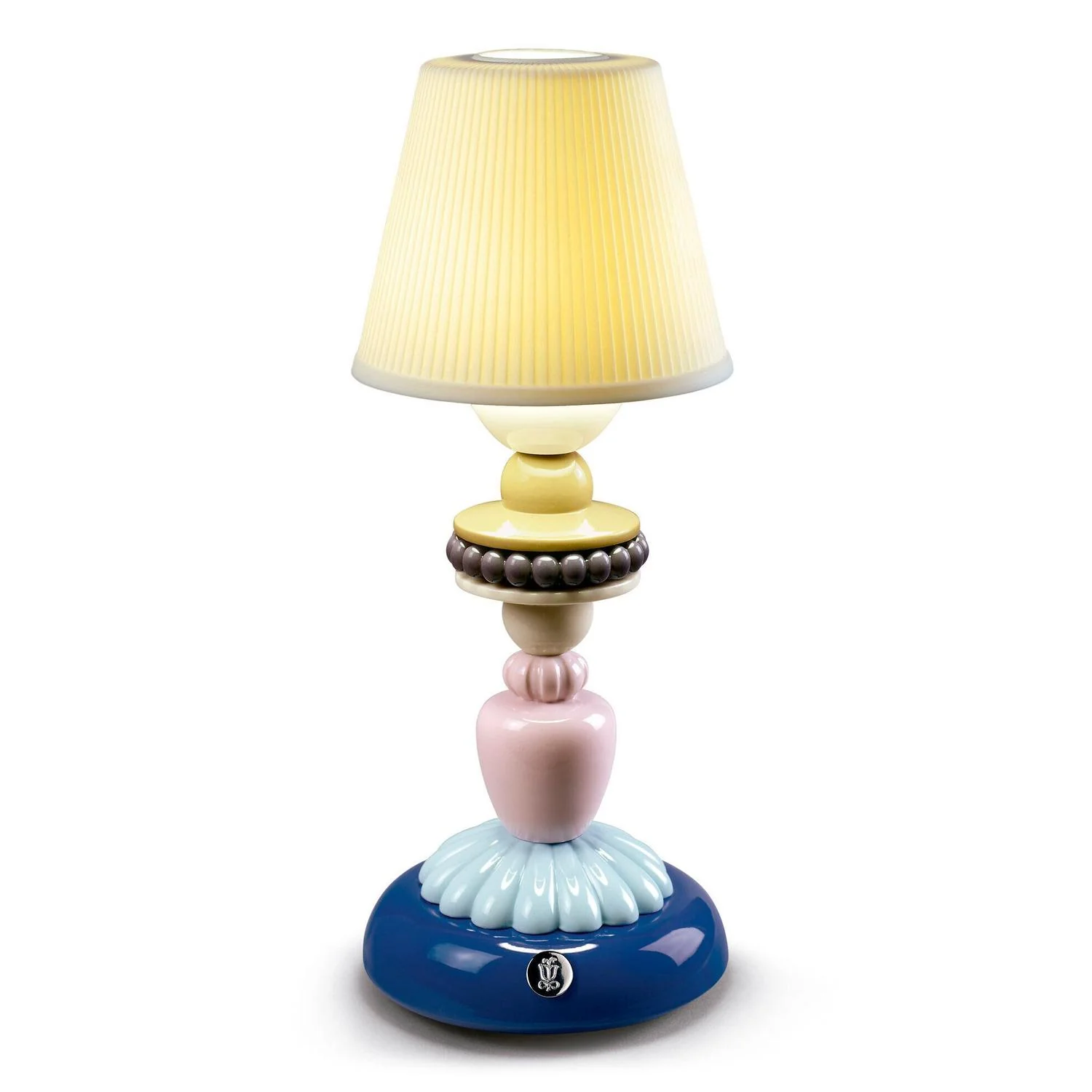 LLADRO' Lampada da Tavolo Firefly Sunflower Blu 30x12cm Porcellana