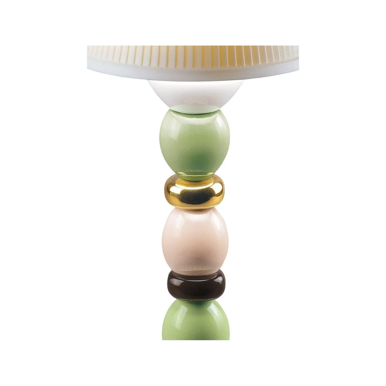 LLADRO' Lampada da Tavolo Lotus Firefly Autunno Dorato Verde e Azzurro 30x12cm Porcellana - Image 2
