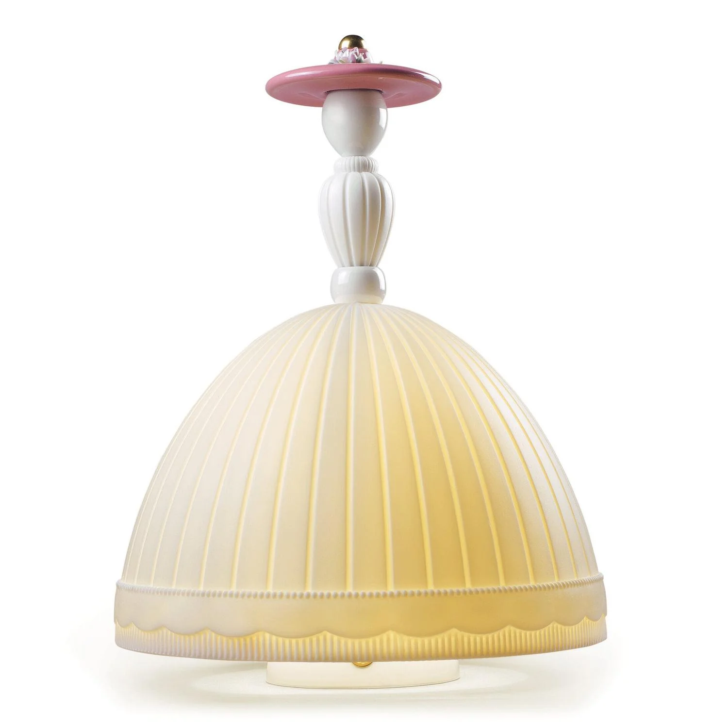 LLADRO' Lampada da Tavolo Mademoiselle Elisabeth 34x26cm Porcellana
