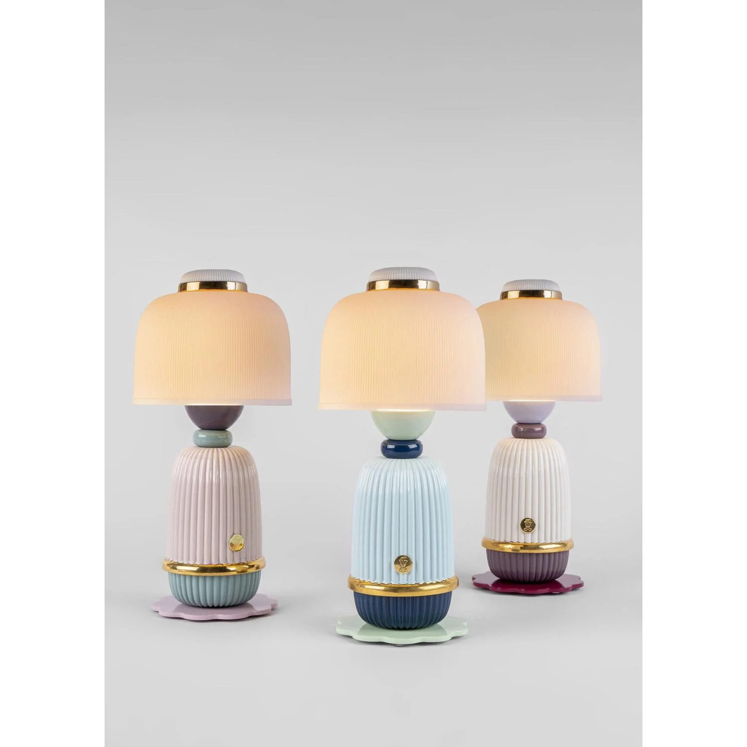 LLADRO' Lampada Kokeshi Rosa 29x13cm Porcellana - Image 4