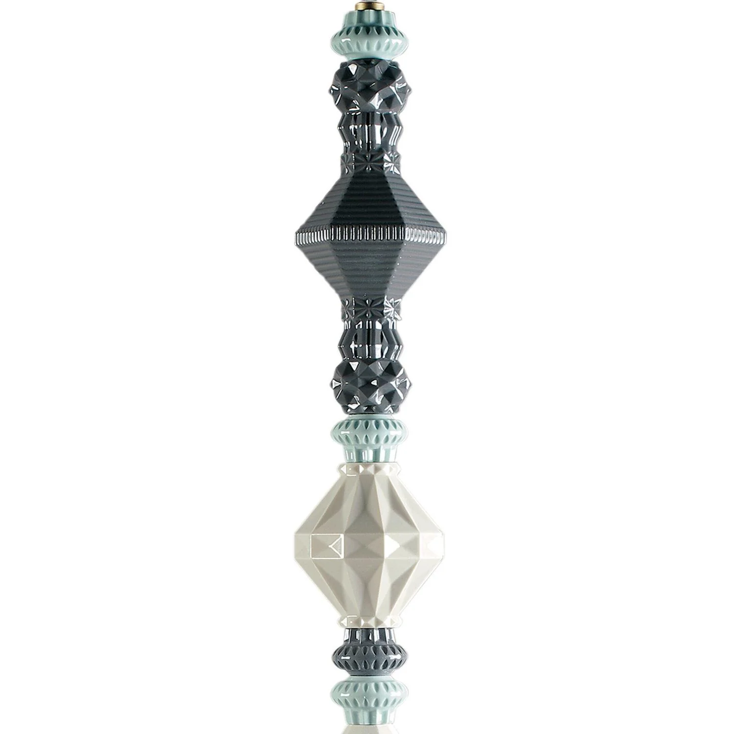 LLADRO' Lampadario Belle De Nuit II Nero 170x23cm Porcellana - Image 3