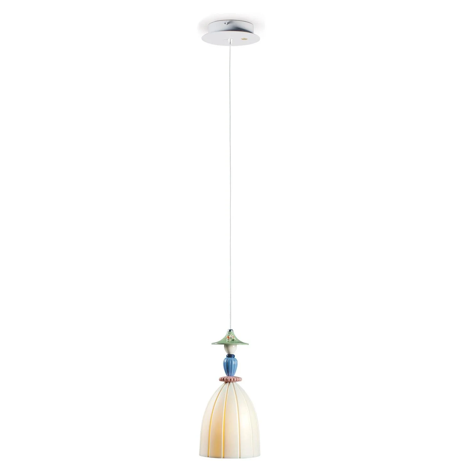 LLADRO' Lampadario Mademoiselle Daniela 195x17cm Porcellana