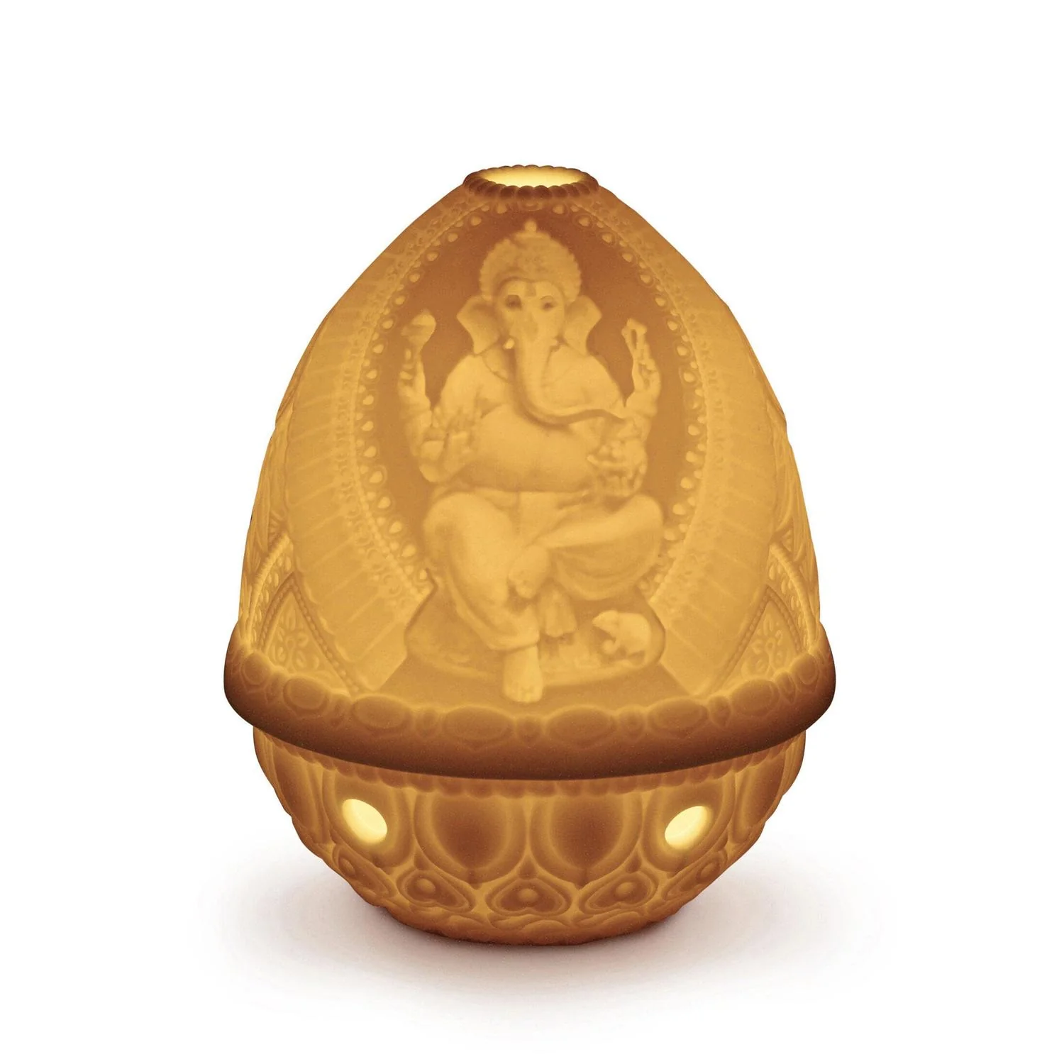 LLADRO' Litofania Lord Ganesha 12x9cm Porcellana