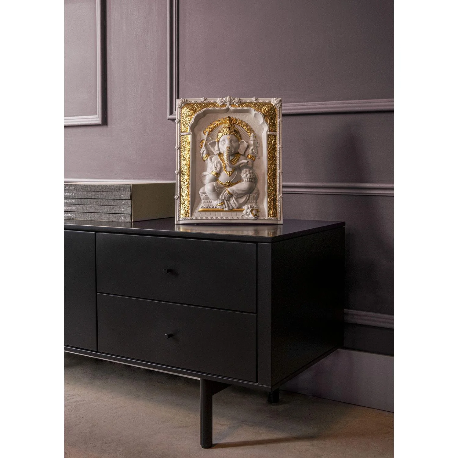 LLADRO' Lord Ganesha Wall Art 35x30cm Porcellana - Image 3