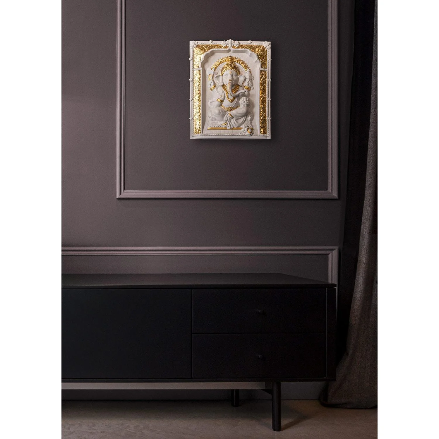LLADRO' Lord Ganesha Wall Art 35x30cm Porcellana - Image 4