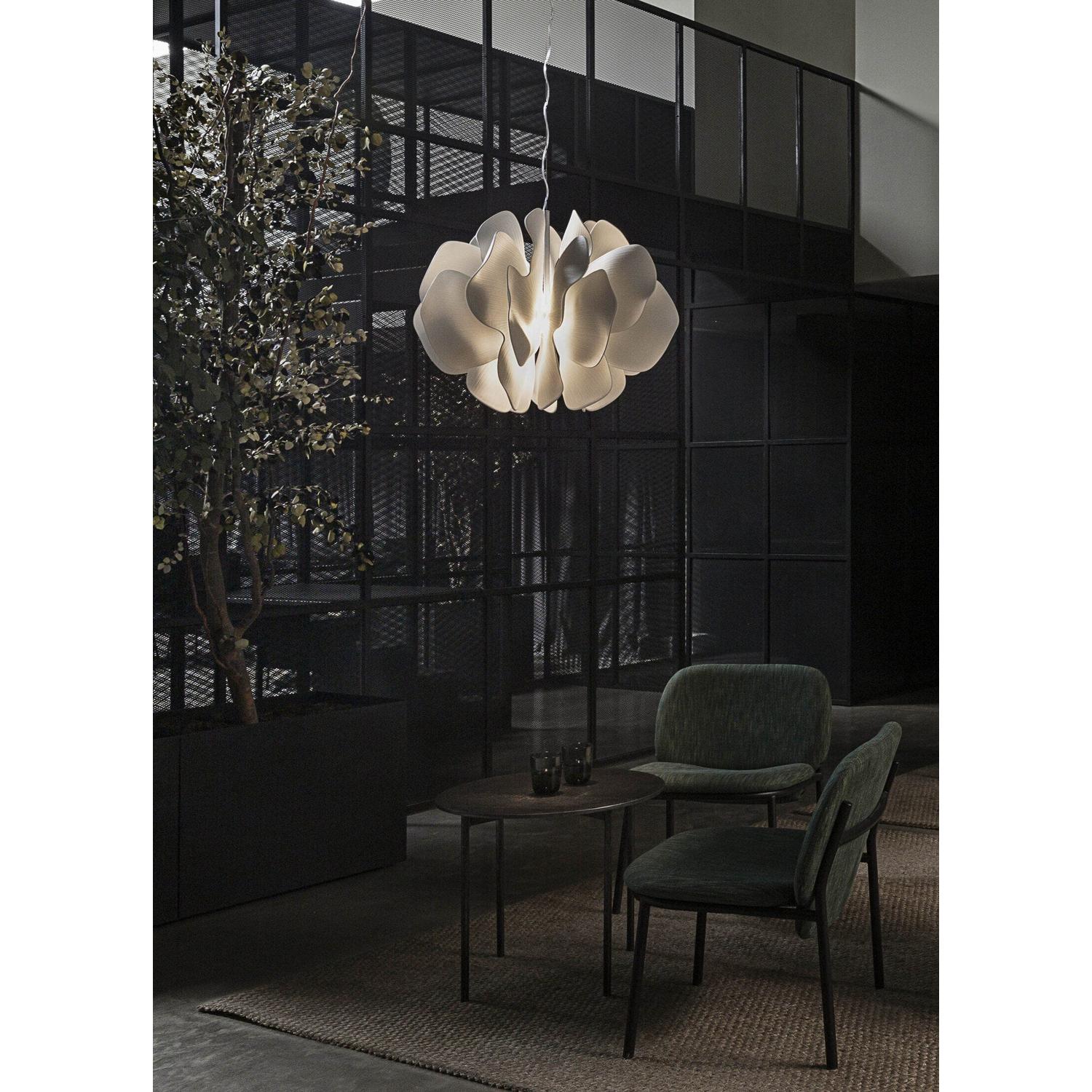 LLADRO' Nightbloom Lampada Sospesa 60cm Bianco 170x68cm Porcellana - Image 3