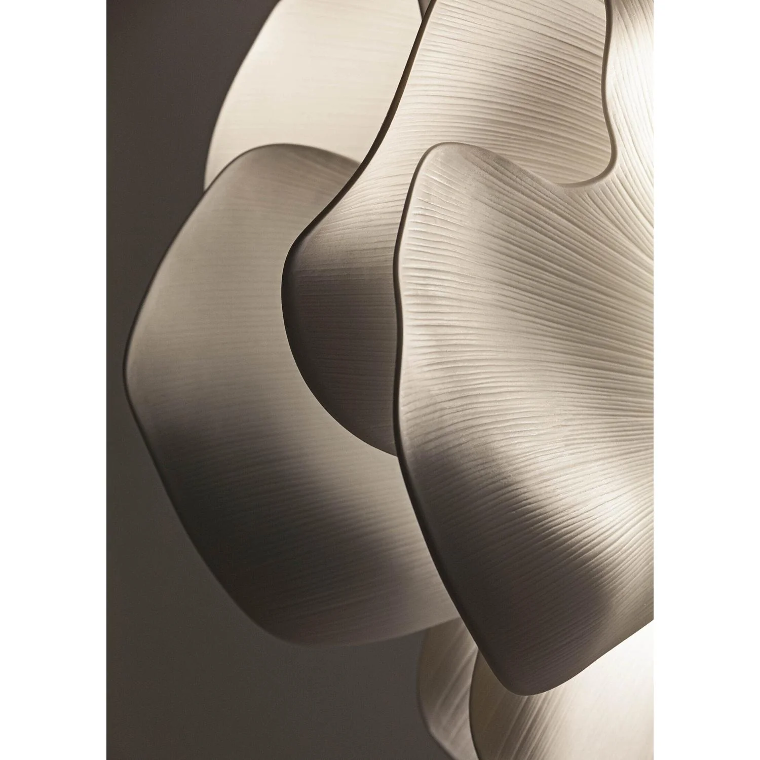 LLADRO' Nightbloom Lampada Sospesa 60cm Bianco 170x68cm Porcellana - Image 4