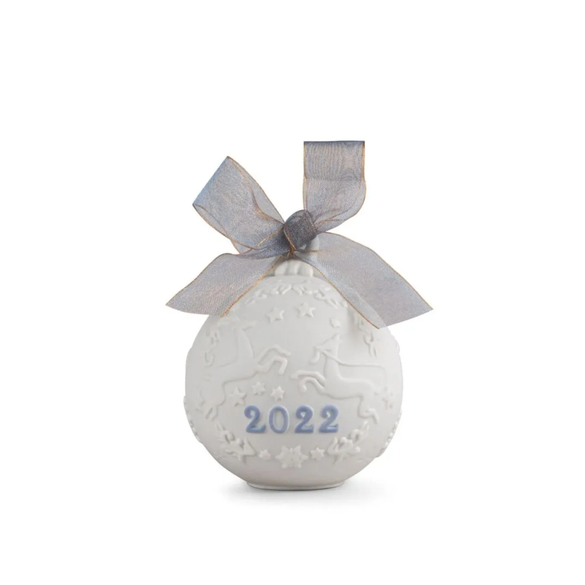 LLADRO' - Palla di Natale Porcellana Bianca 2022 9 cm 01018466