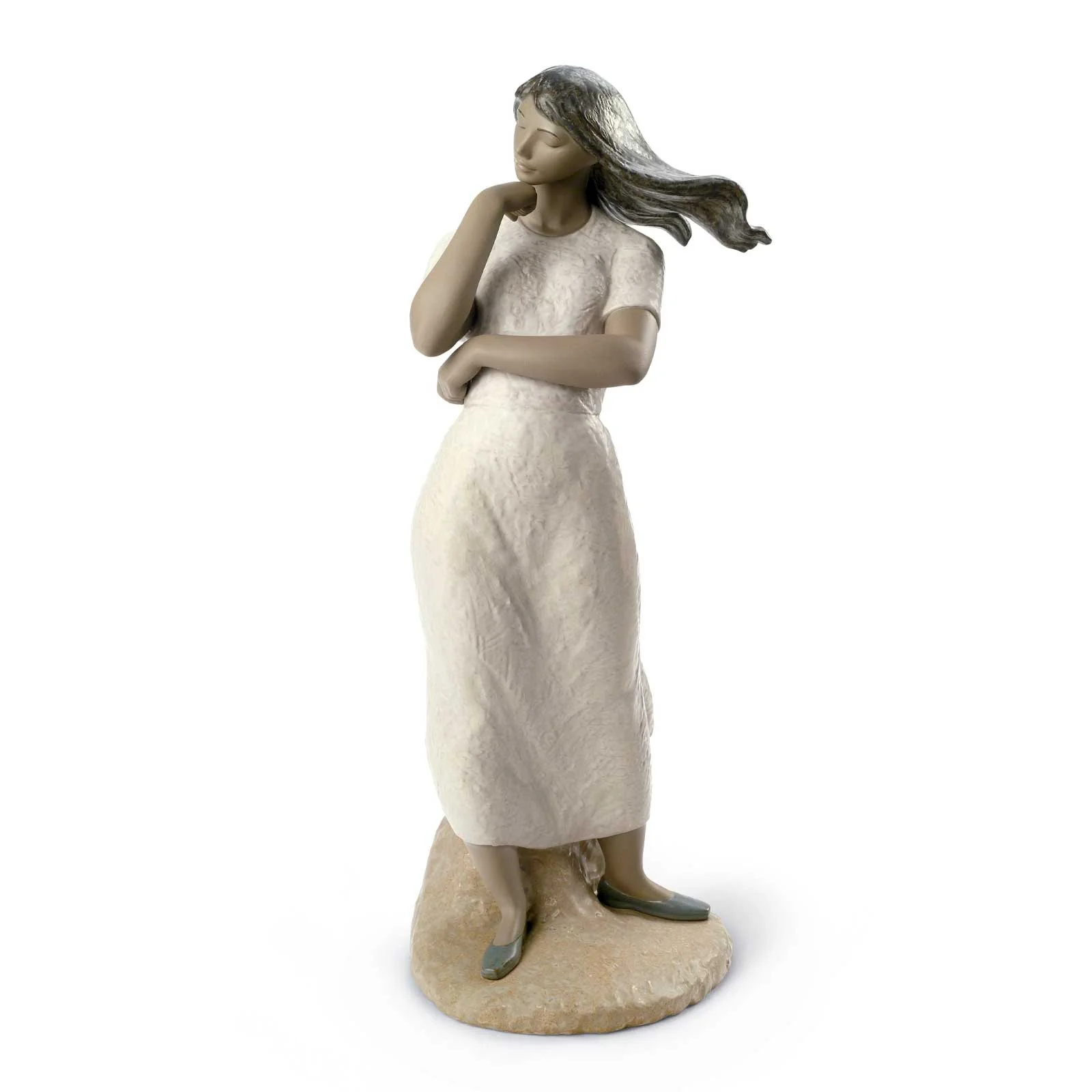 LLADRO' Figura Statuina Donna Panorami del Mediterraneo 37cm Porcellana