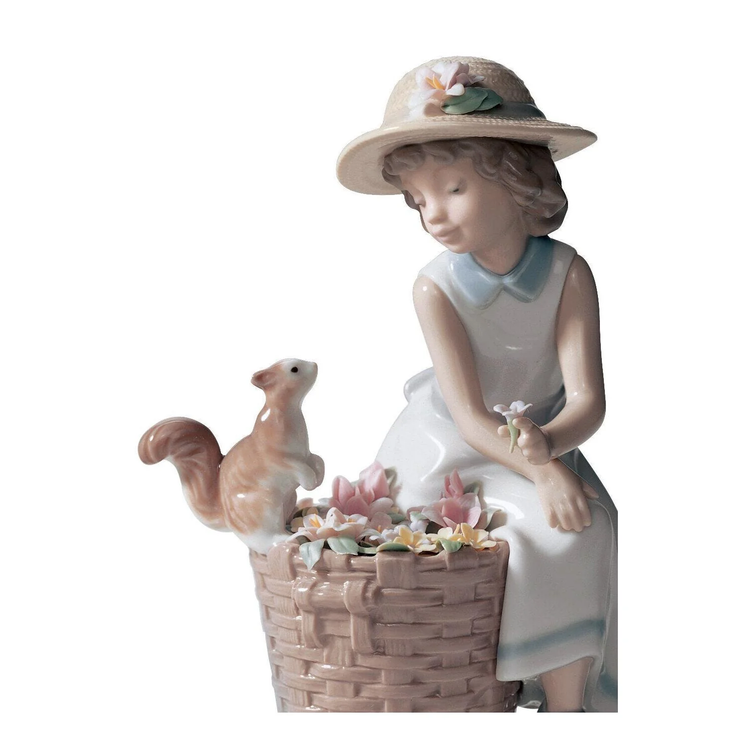 LLADRO' Salve Scoiattolino! Figurina Bimba 20x14cm Porcellana - Image 2