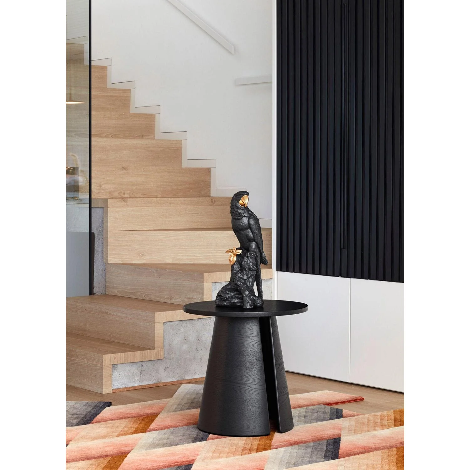 LLADRO' Scultura Ara Nero e Oro Serie Limitata 45x22cm Porcellana - Image 2