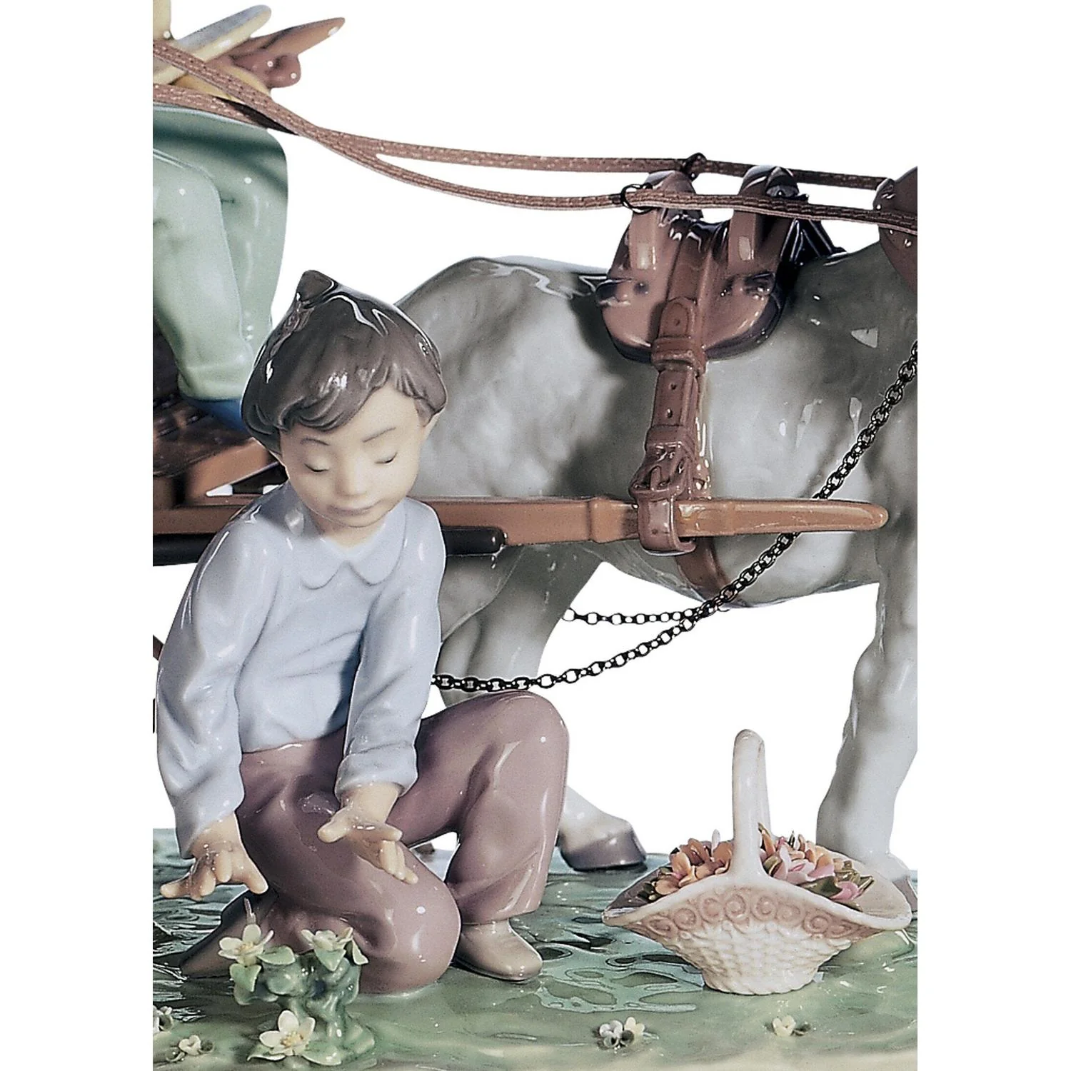 LLADRO' Scultura Bimbi Una Gita Edizione Limitata 29x47cm Porcellana - Image 3