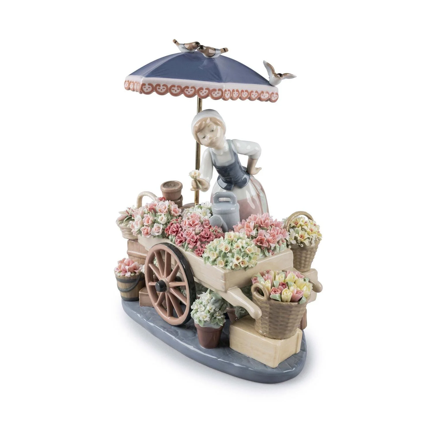LLADRO' Scultura Donna Fioraia 30x27cm Porcellana